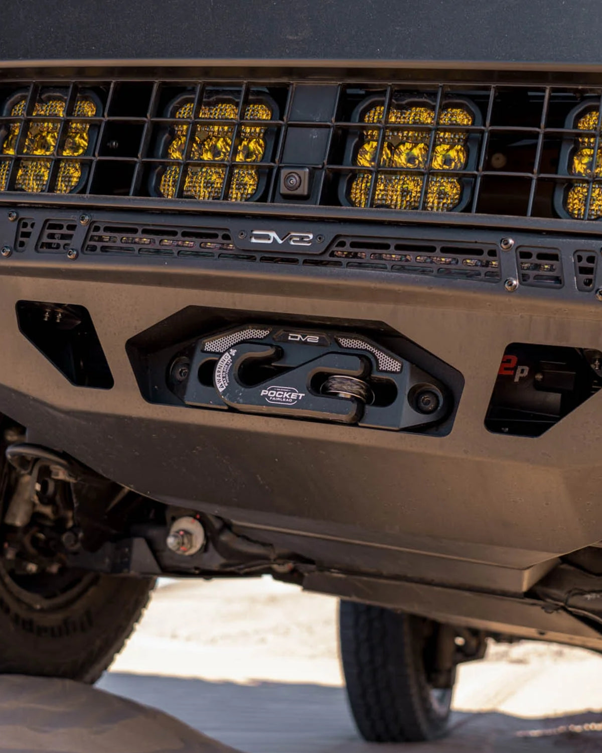 DV8 Offroad Fairlead with Winch Hook in Black