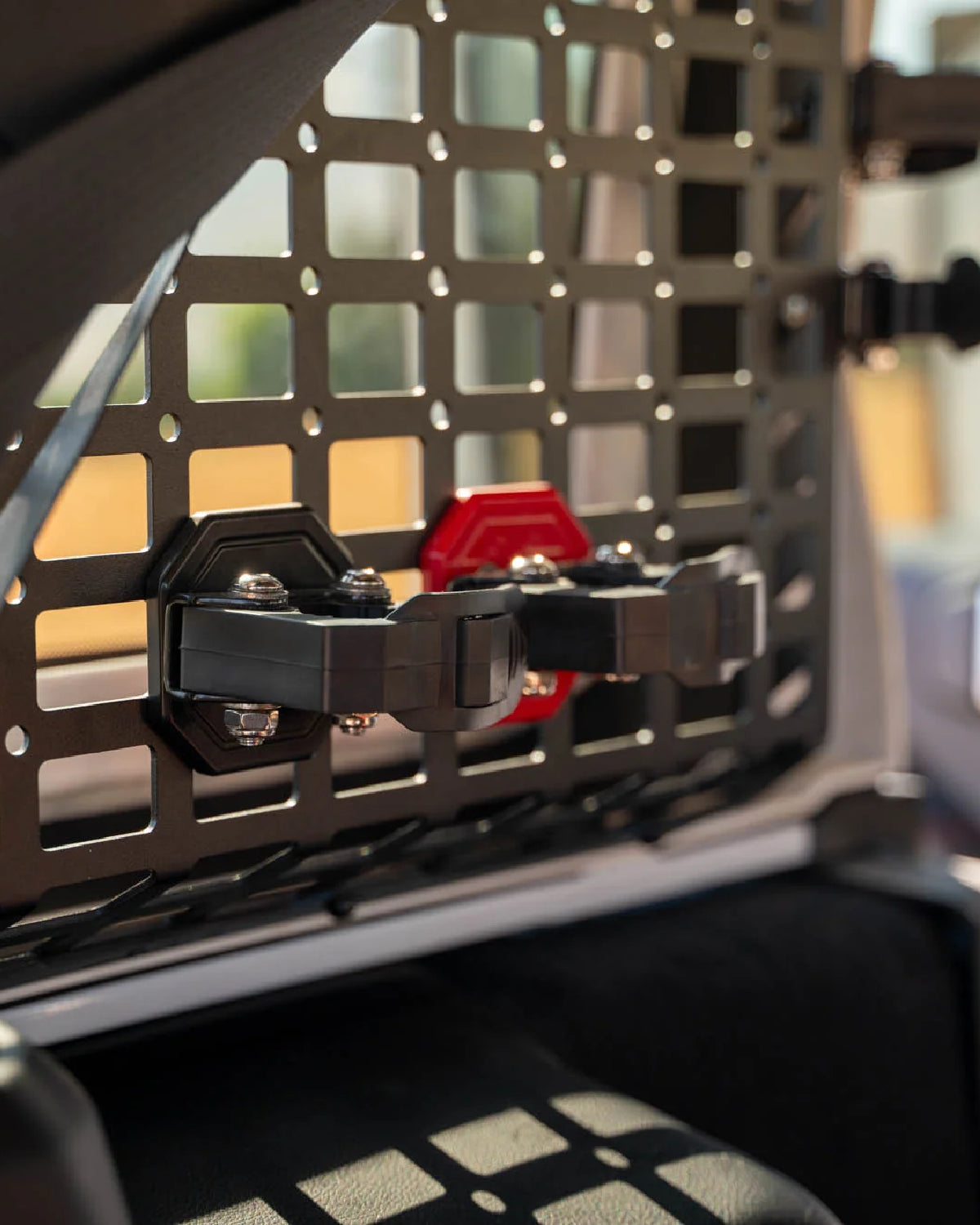 DV8 Offroad MOLLE Panel-Mounted Quick-Release Clamps in Red - Pair