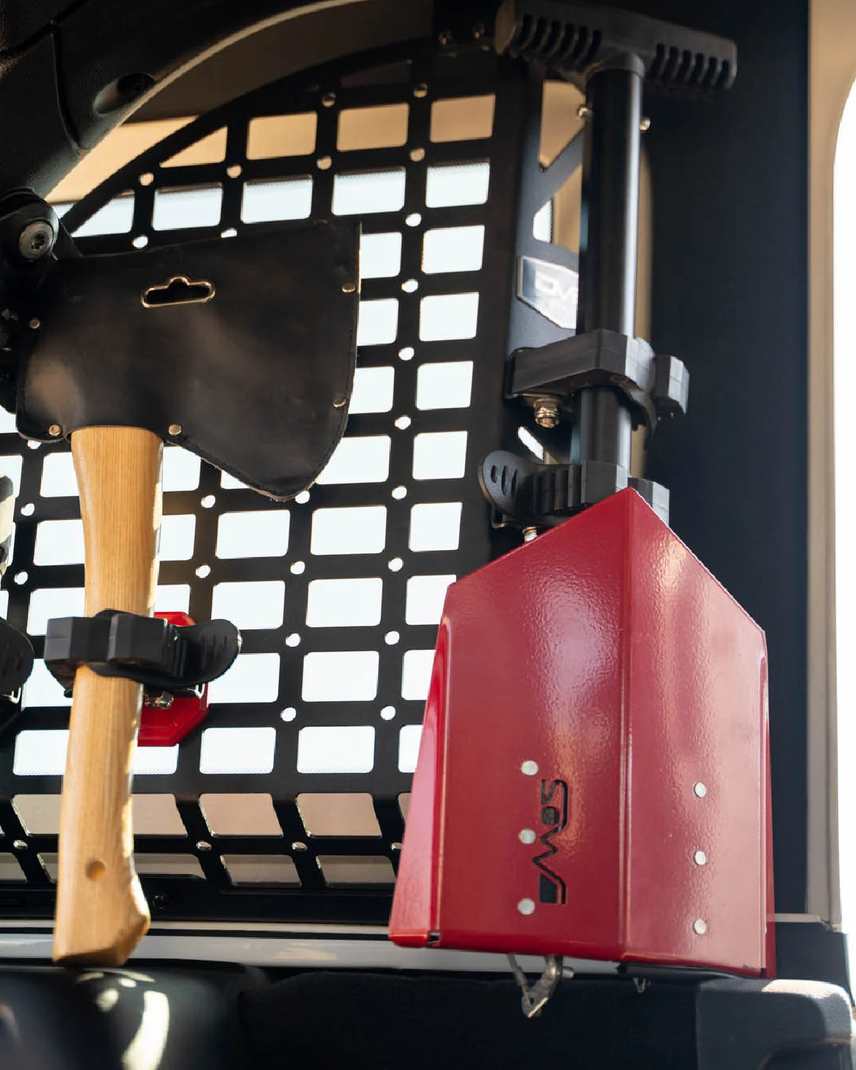 DV8 Offroad MOLLE Panel-Mounted Quick-Release Clamps in Red - Pair