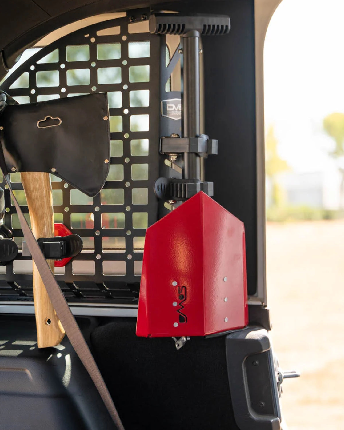 DV8 Offroad MOLLE Panel-Mounted Quick-Release Clamps in Red - Pair