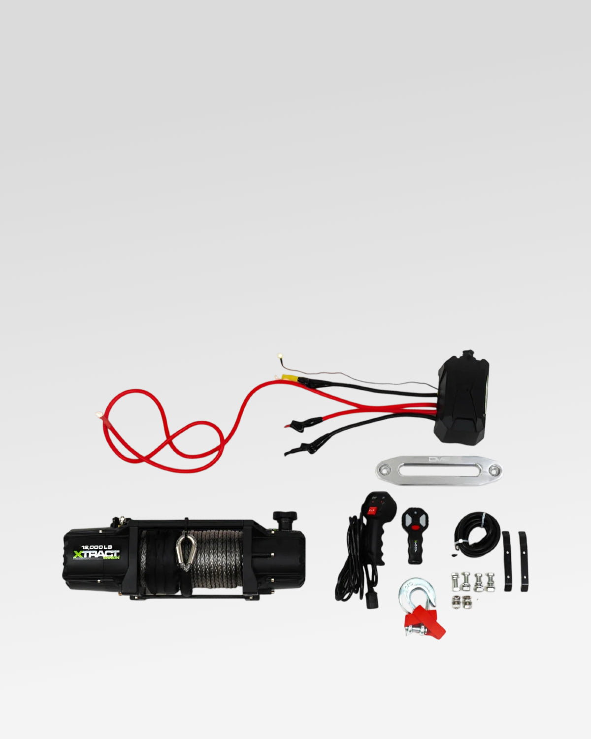 DV8 Offroad Xtract 12,000 lb Winch with Synthetic Winch Rope