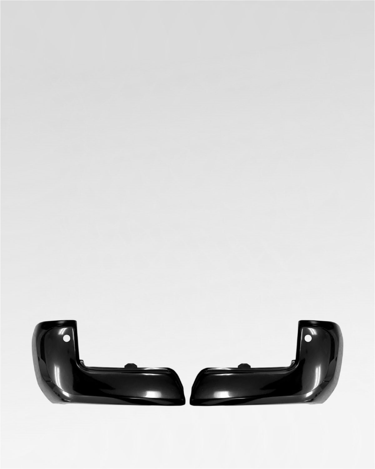 Ecoological BumperShellz Rear Bumper Corner Overlays in Gloss Black for 3rd-Gen Tacoma with Parking Sensors (2016–2023) - Pair