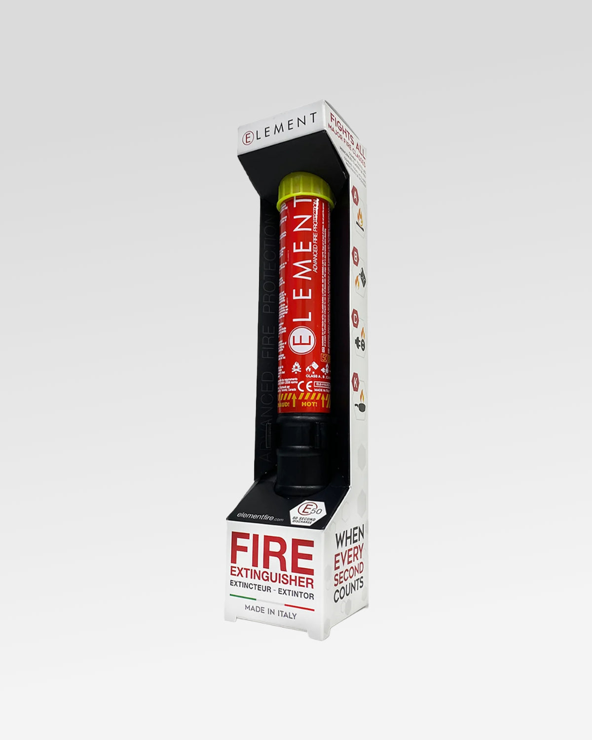 Element E50 Class ABC Automotive Fire Extinguisher with 50 s Discharge Time