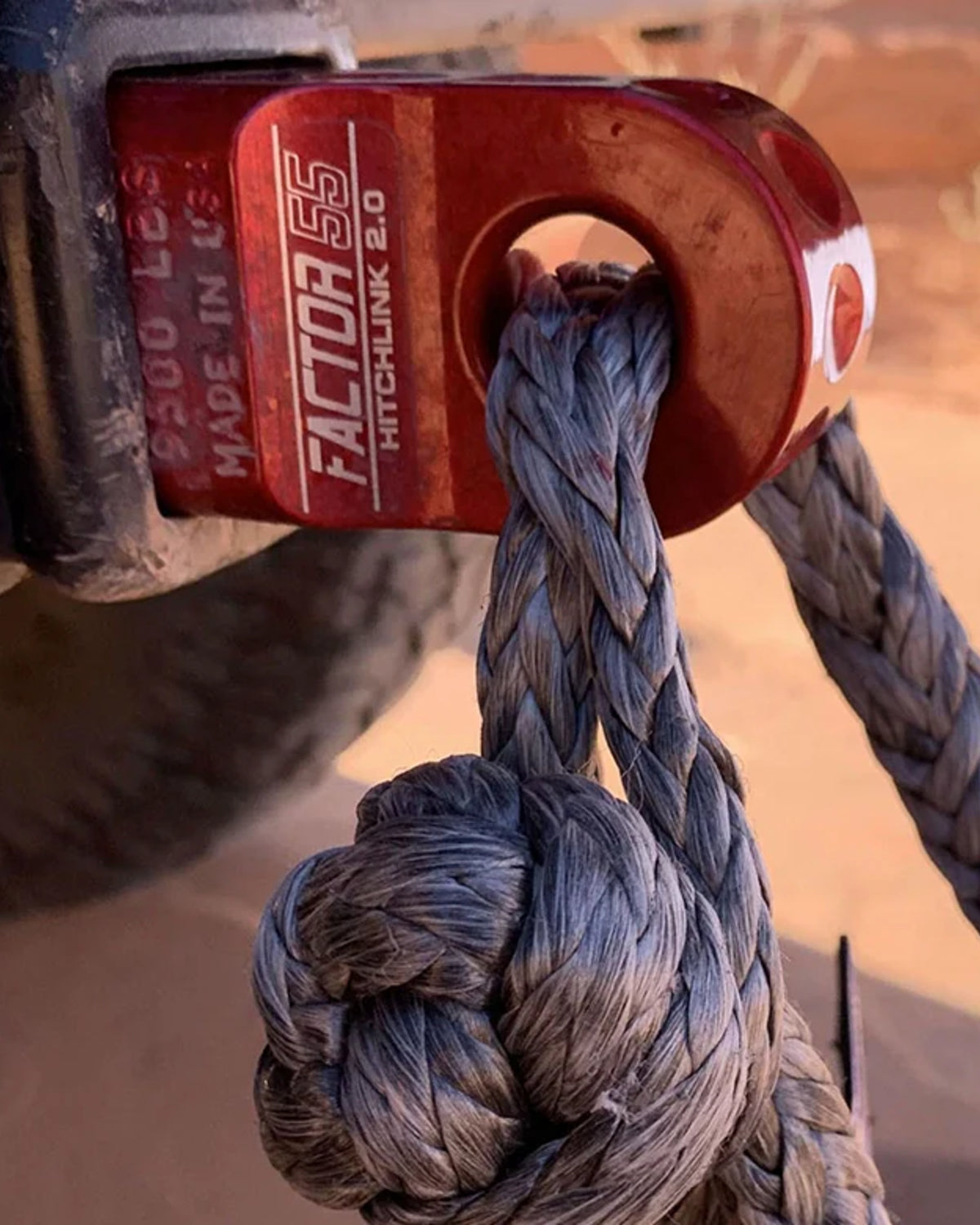 Factor 55 HitchLink 2 in Hitch Receiver Recovery Point in Red