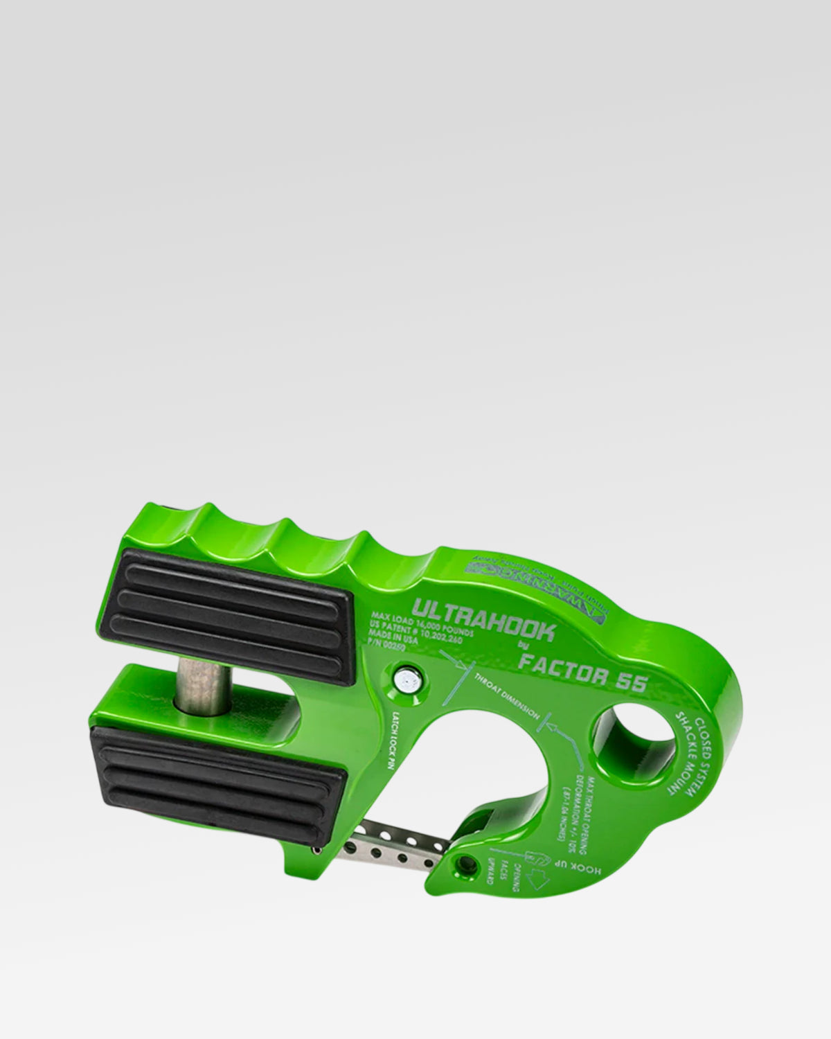 Factor 55 UltraHook Winch Hook in Green