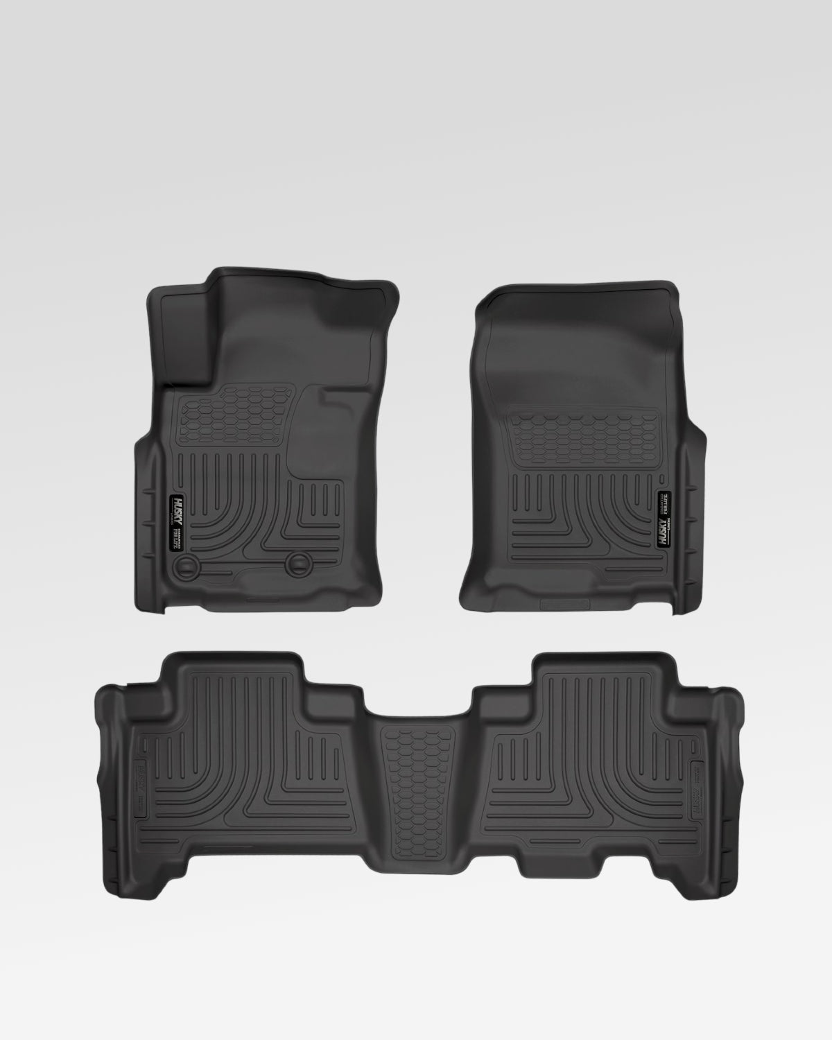 Husky Liners Weatherbeater First-Row and Second-Row Floor Mats in Black for 5th-Gen 4Runner (2010–2012) - Set of 3