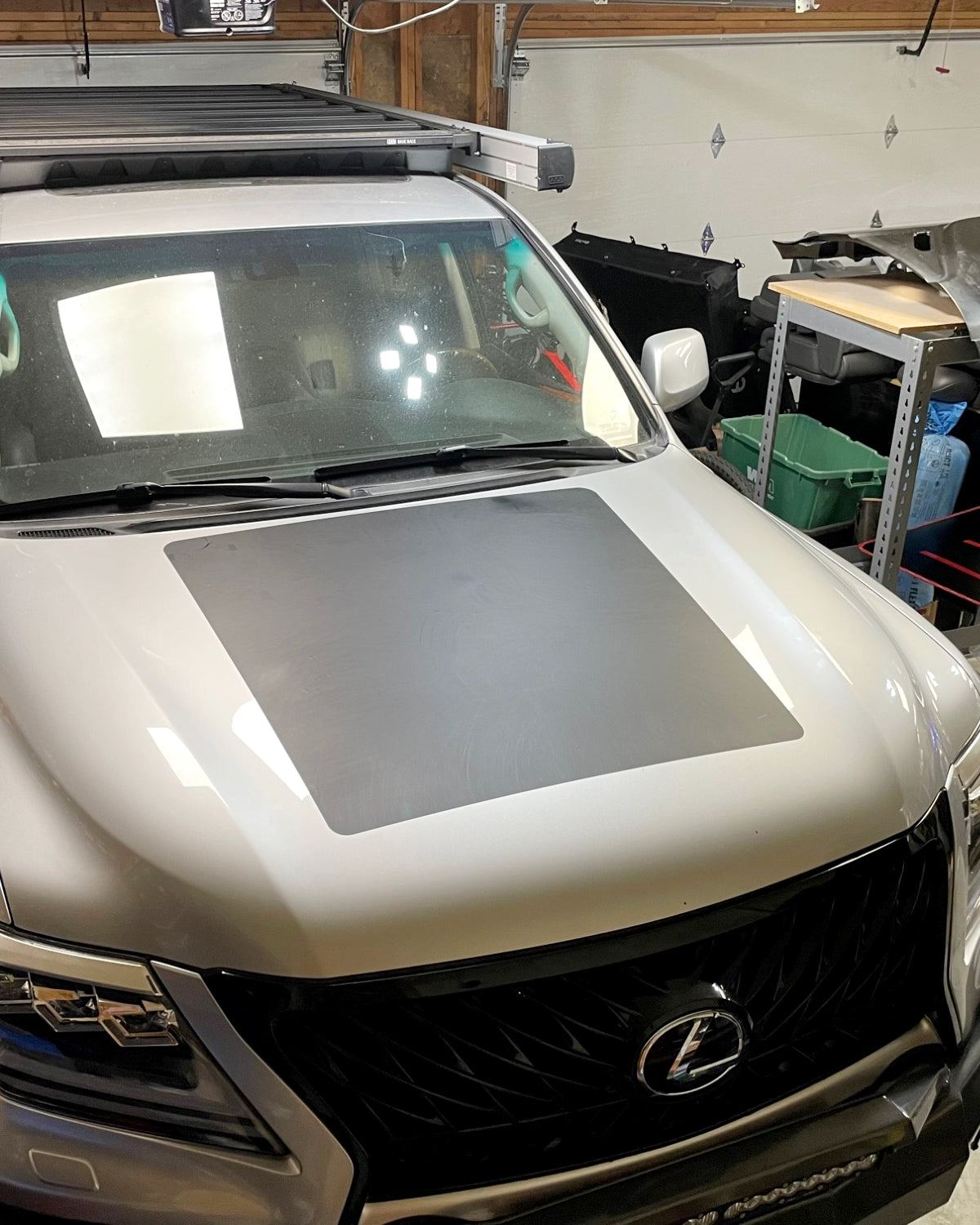 LensunSolar Flexible Hood Solar Panel (100-Watt) with Vinyl Decal for LX 570 (2008–2021)