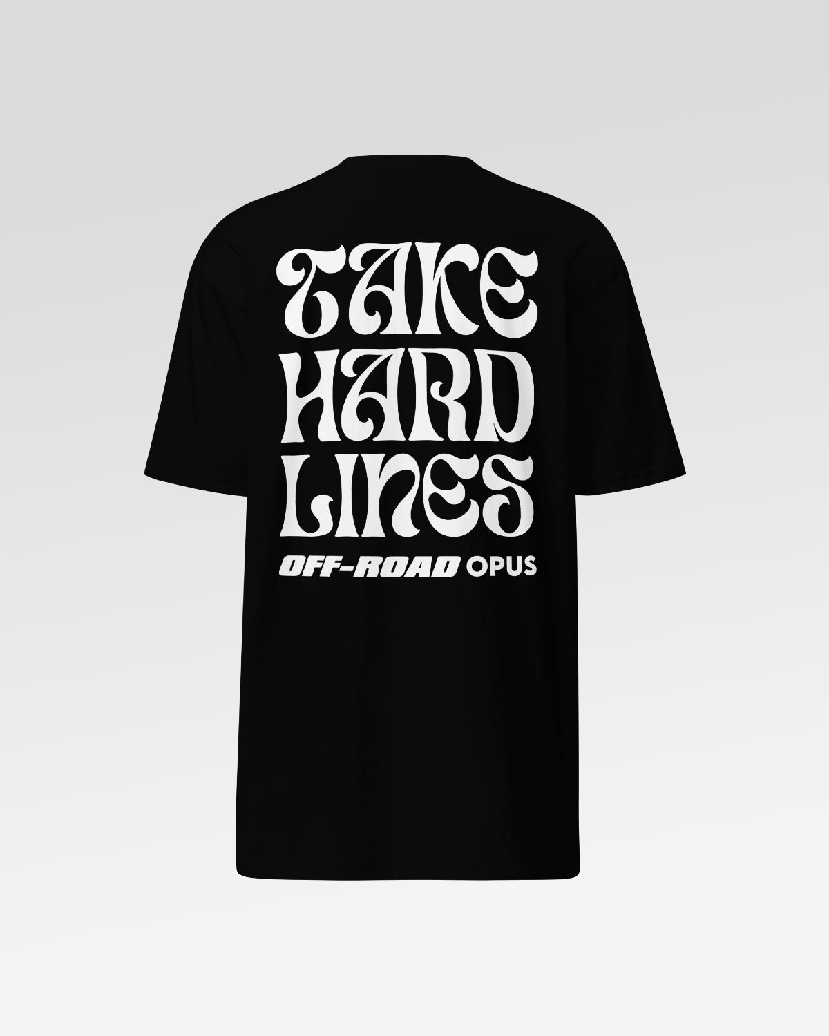 Off-Road Opus Take Hard Lines Men's Heavyweight T-Shirt - Black