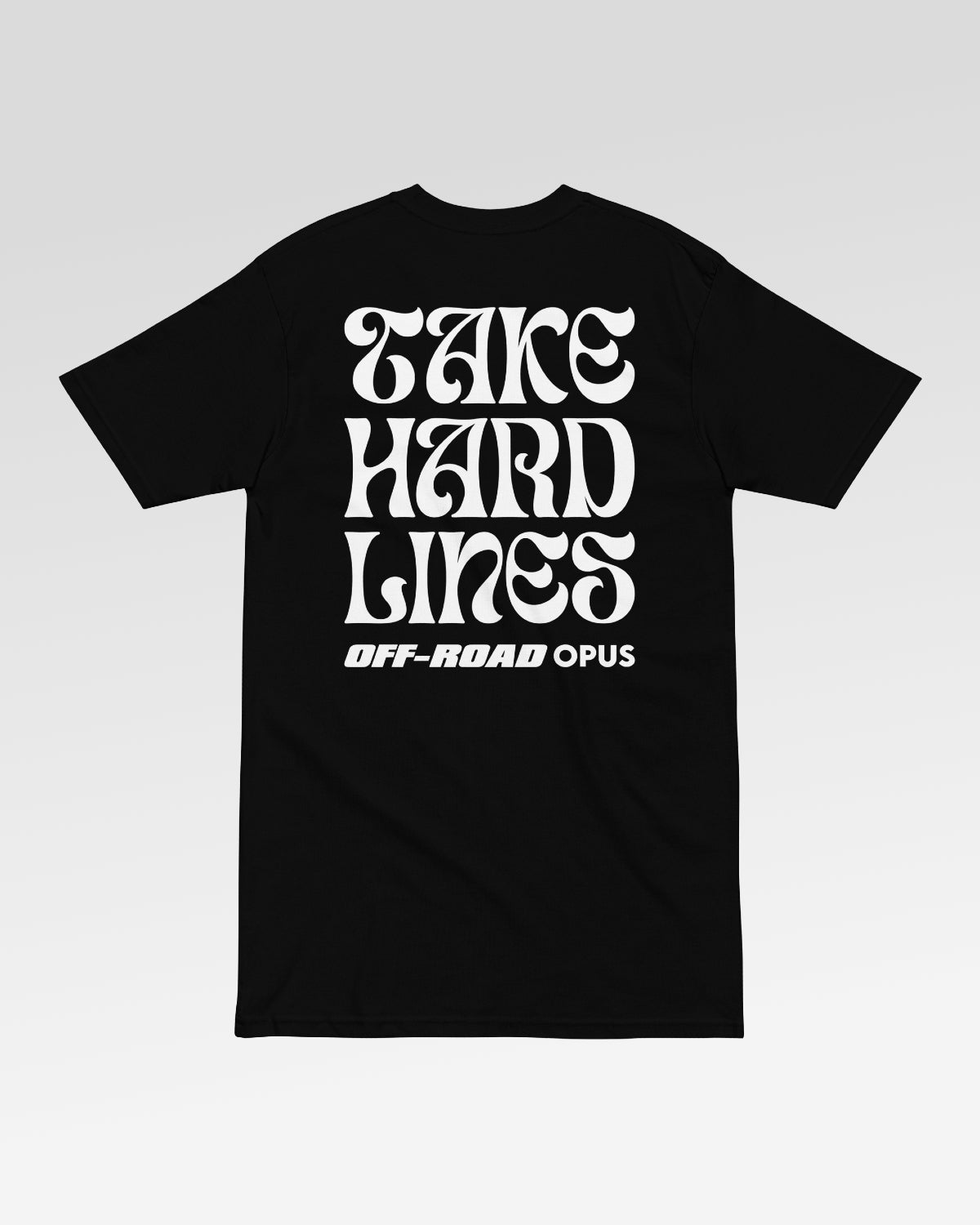 Off-Road Opus Take Hard Lines Men's Heavyweight T-Shirt - Black