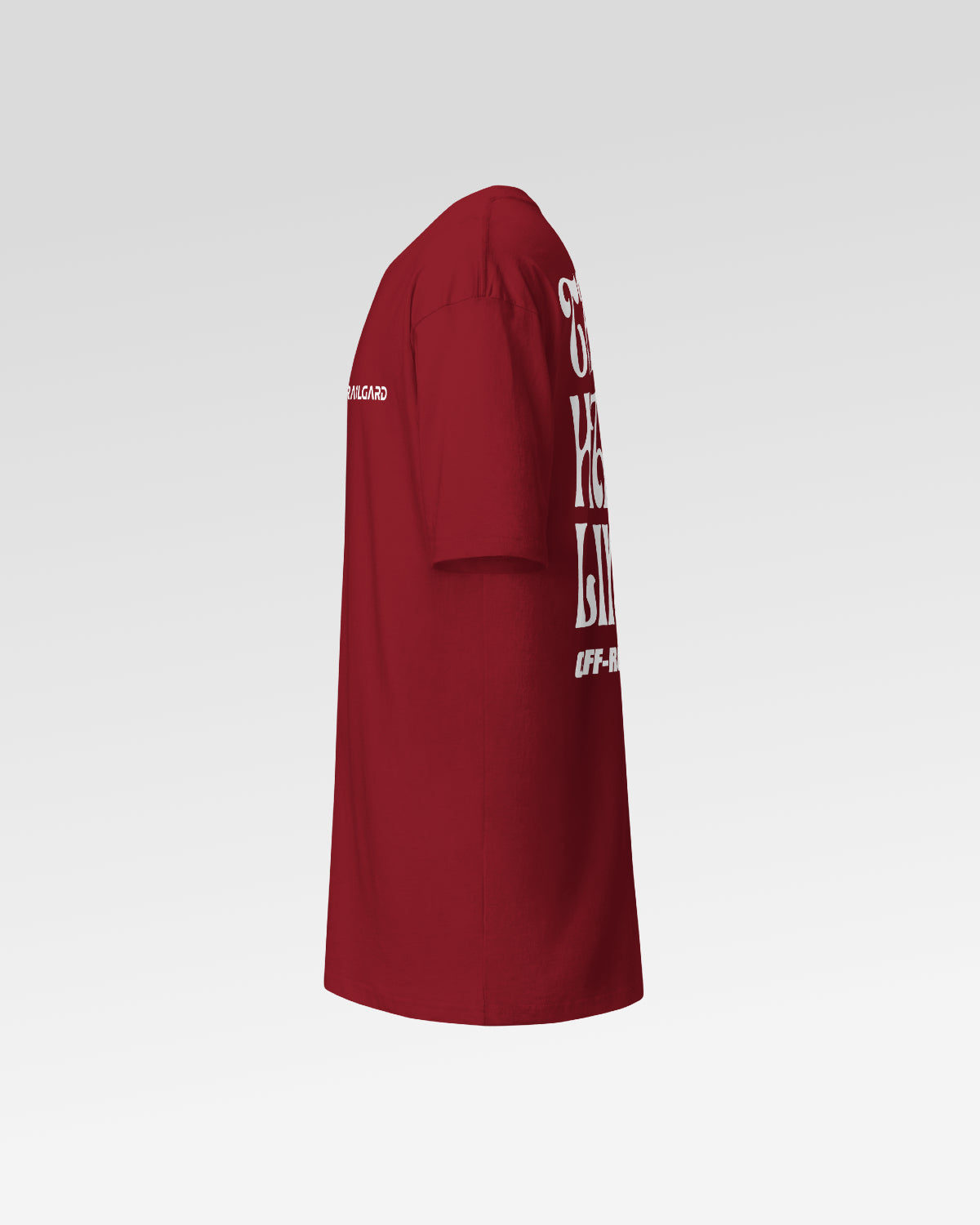 Off-Road Opus Take Hard Lines Men's Heavyweight T-Shirt - Crimson