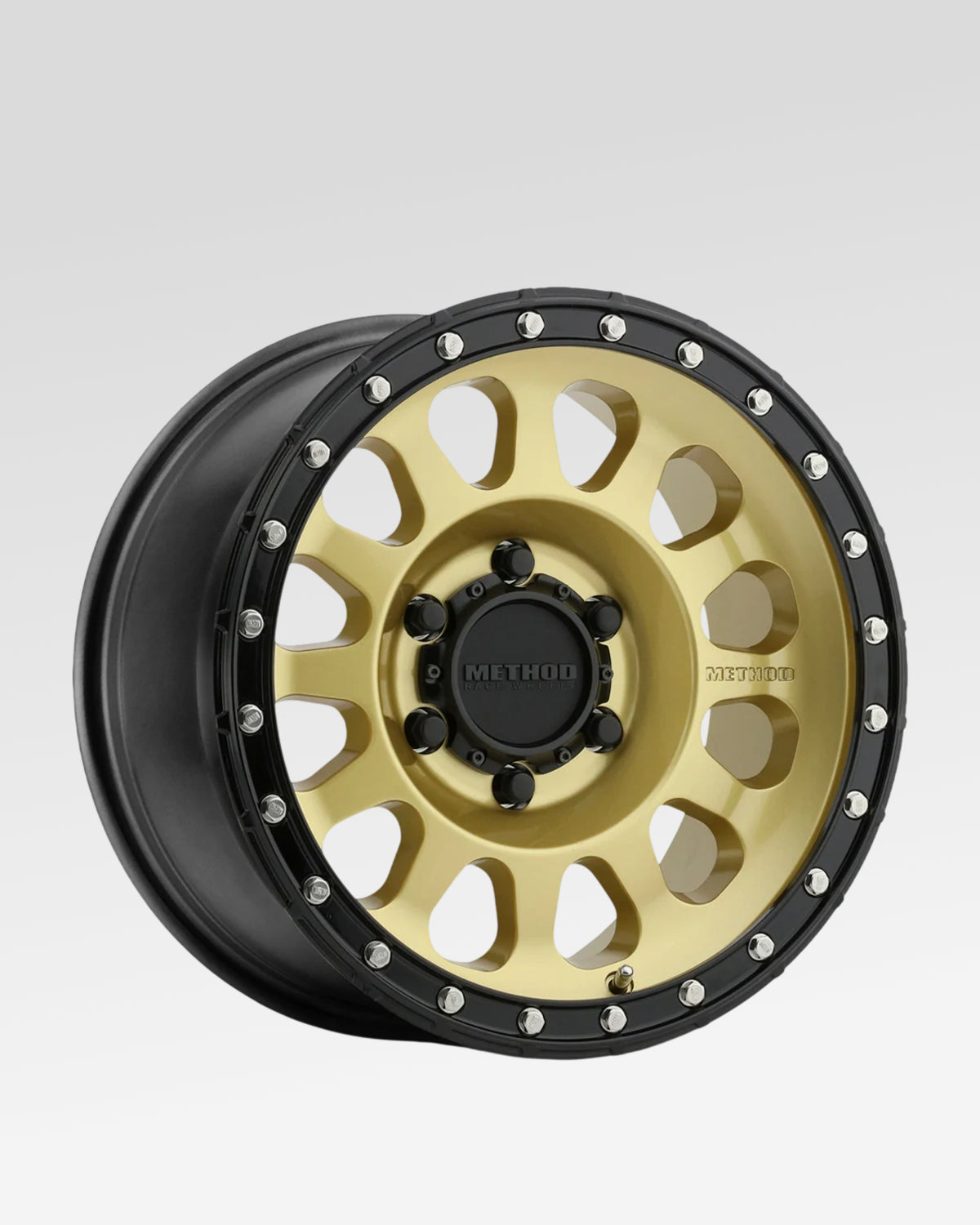 Method Race Wheels 315 17 x 8.5 in Wheel in Gold with Black Lip with 0 mm Offset and 6 x 139.7 mm Bolt Pattern