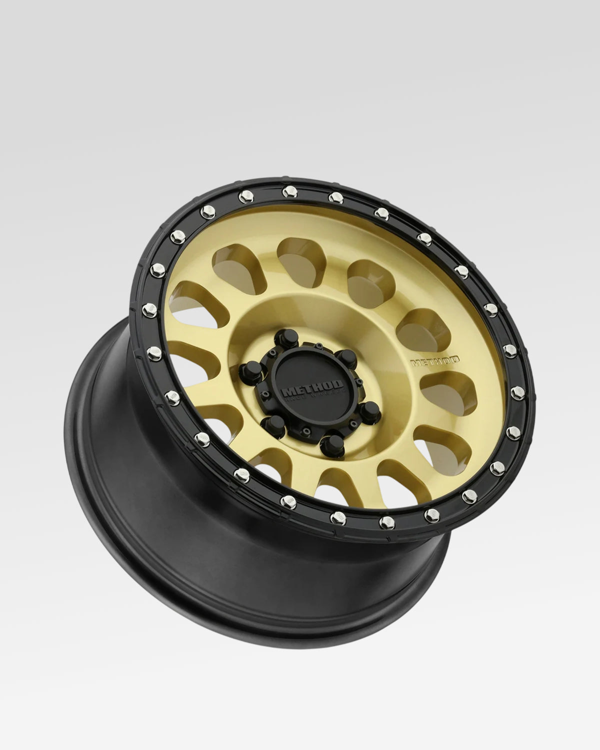 Method Race Wheels 315 17 x 8.5 in Wheel in Gold with Black Lip with 0 mm Offset and 6 x 139.7 mm Bolt Pattern