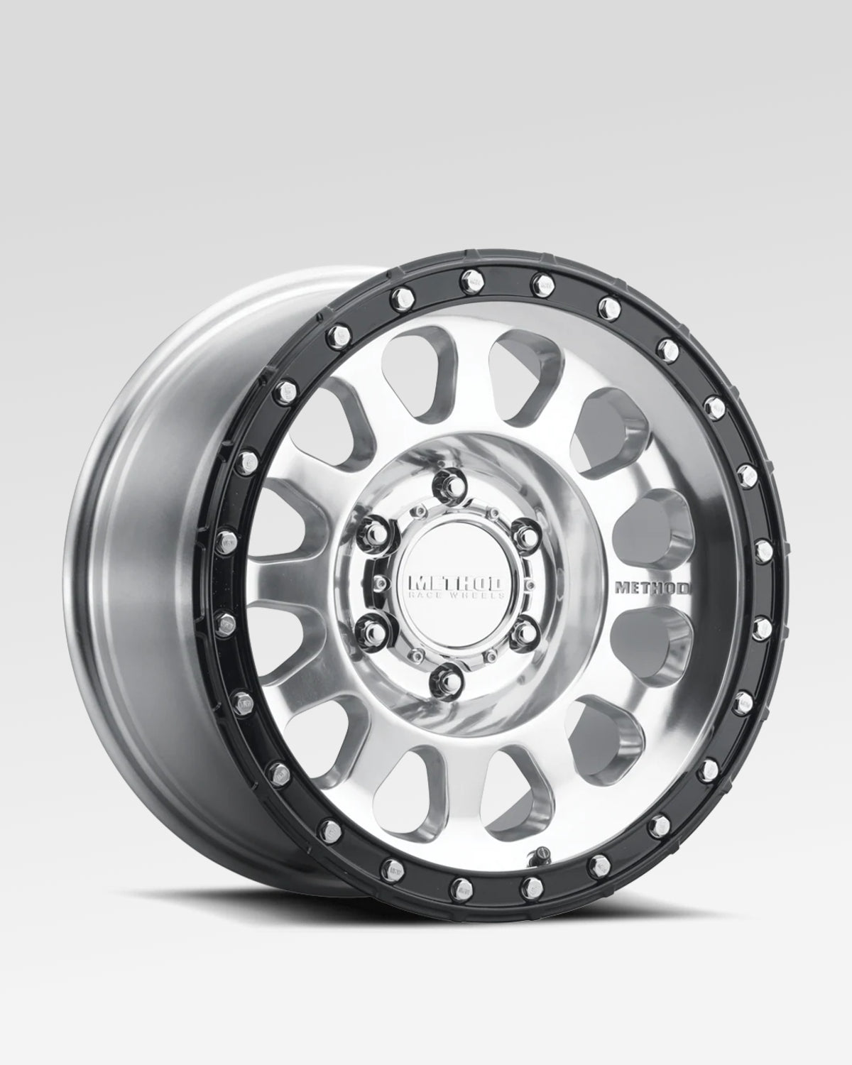 Method Race Wheels 315 17 x 8.5 in Wheel in Polished Finish with Gloss Black Lip with 0 mm Offset and 6 x 139.7 mm Bolt Pattern
