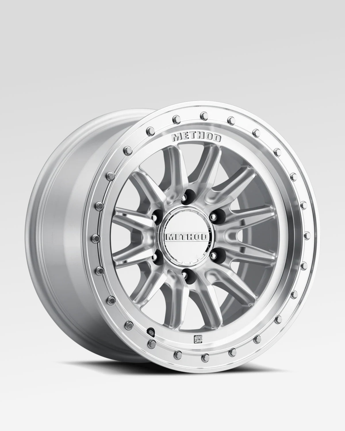 Method Race Wheels 711-HD Bead Grip 18 x 9 in Bead-Retention Wheel in Machined Finish with 0 mm Offset and 6 x 139.7 mm Bolt Pattern