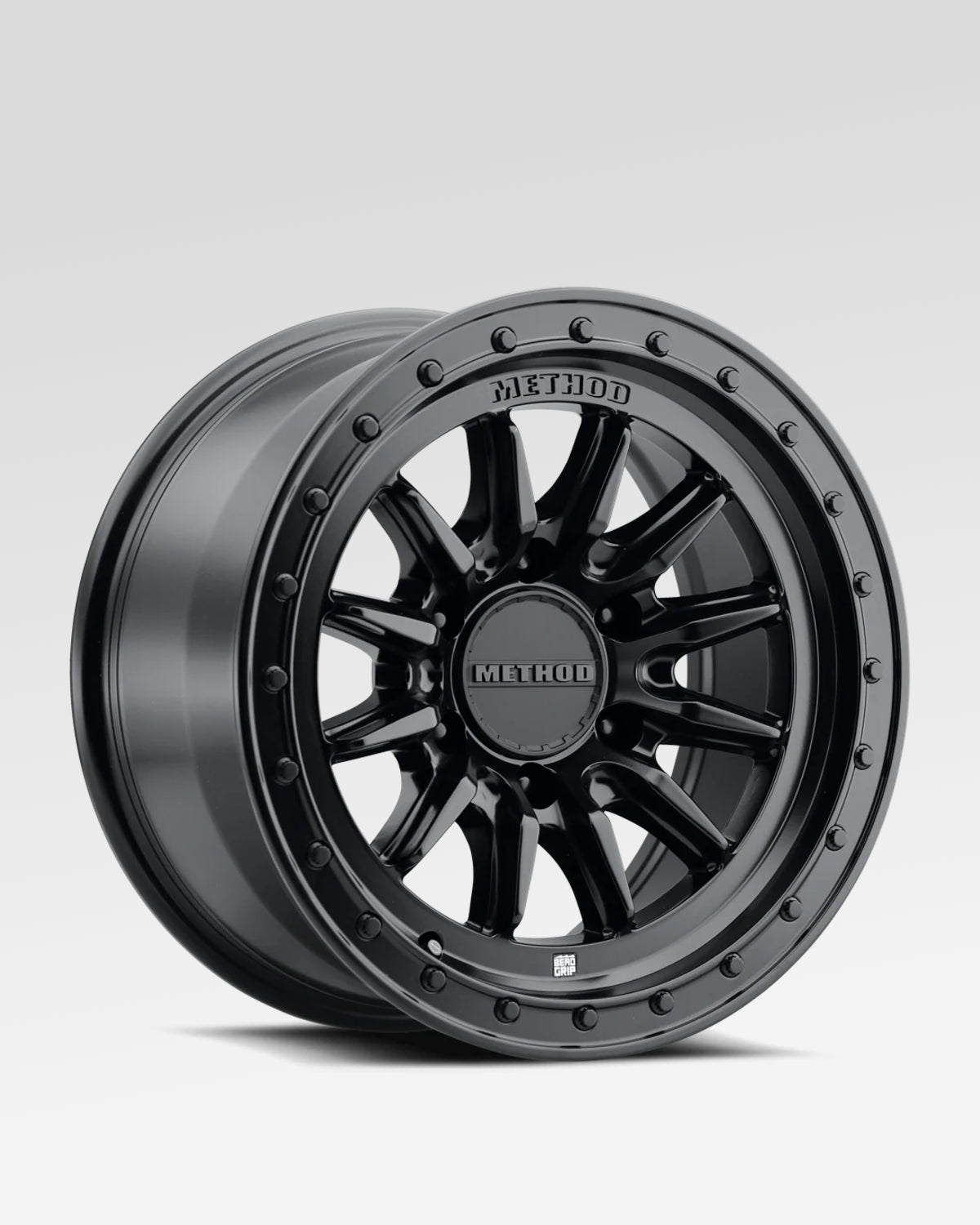 Method Race Wheels 711-HD Bead Grip 17 x 8.5 in Bead-Retention Wheel in Matte Black with 25 mm Offset and 6 x 139.7 mm Bolt Pattern