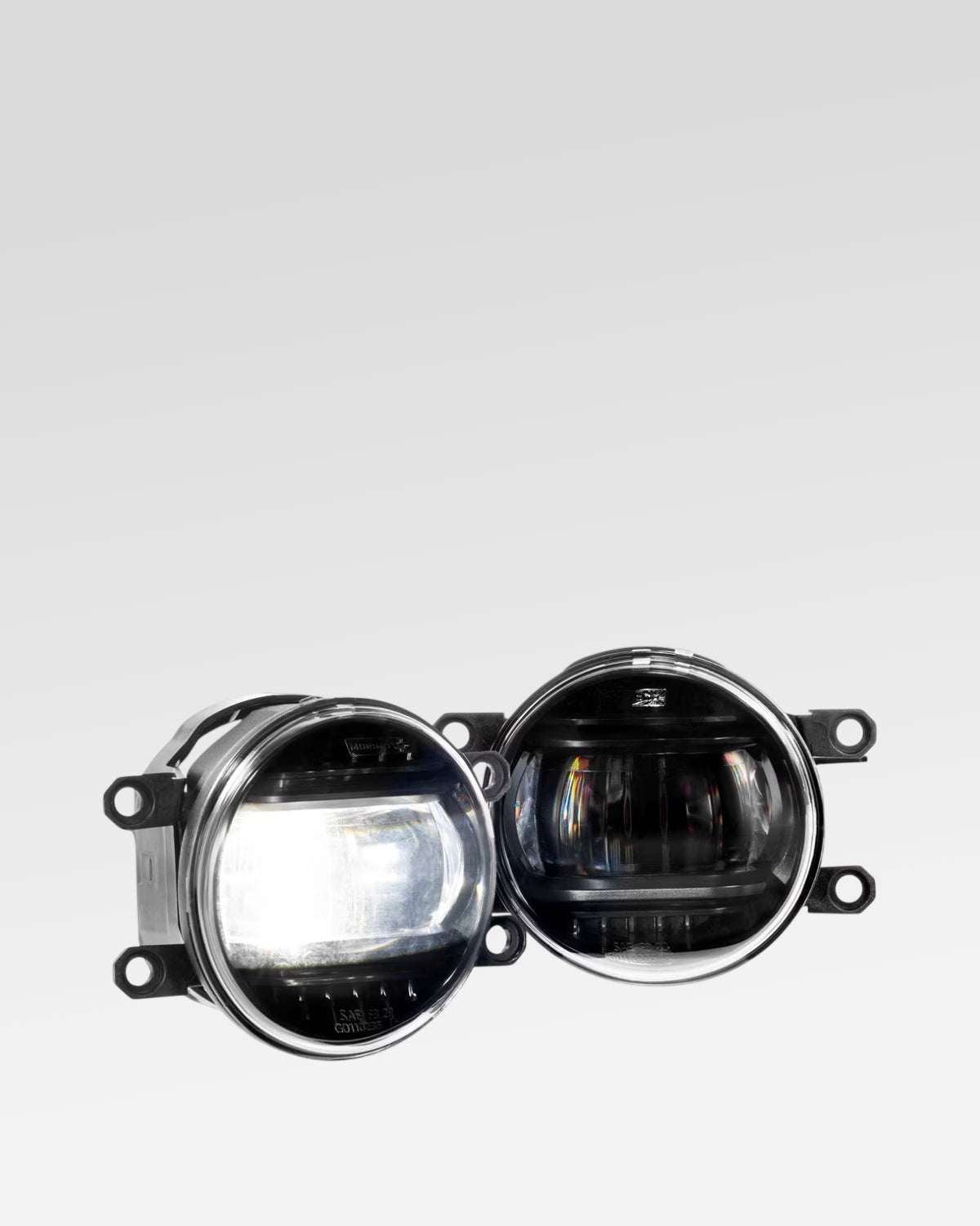 Morimoto XB Evo Type T LED Fog Lights with SAE Fog Beam Pattern, White Output, and Clear Lens for Toyota Tacoma (2012–2023) - Pair