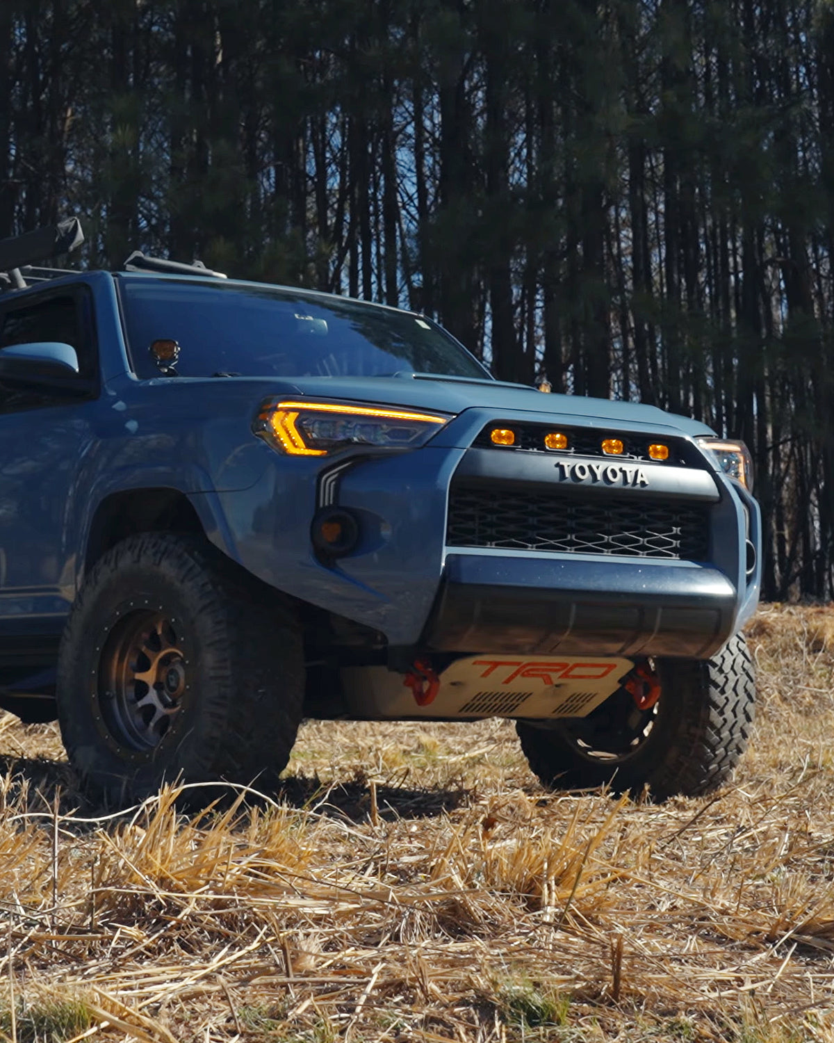 Morimoto XBG Upper Grille with 2Banger NCS LED Light Pods with SAE Multi-Pattern Beam Pattern and Yellow Lens for 5th-Gen 4Runner (2014–2024)
