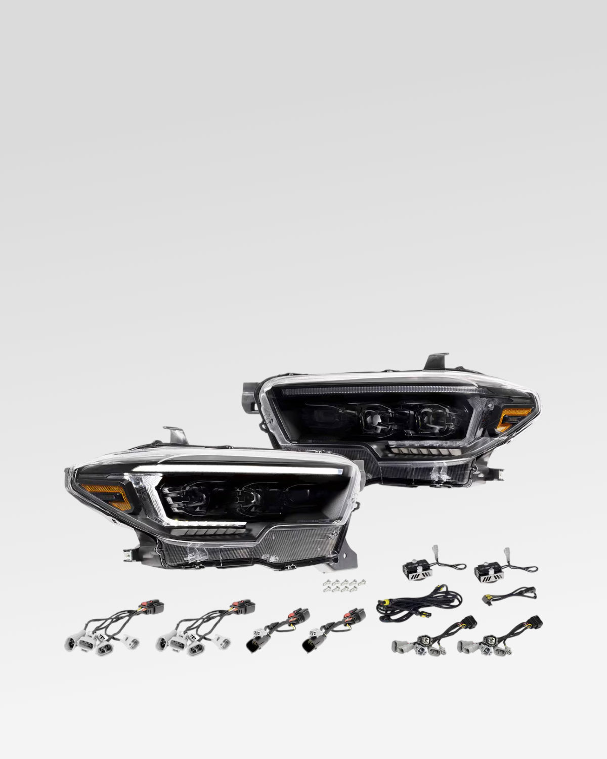 Morimoto XB Evo Hybrid LED Projector Headlights with White DRL for 3rd-Gen Tacoma (2016–2023) - Pair