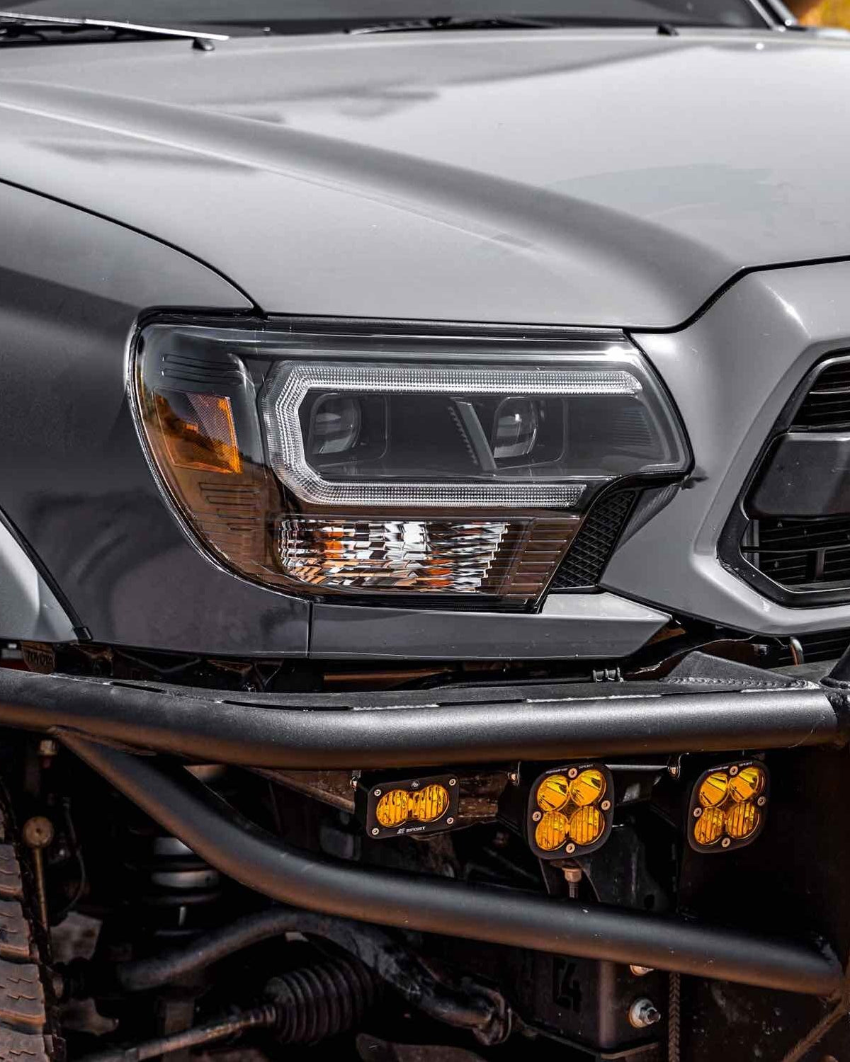 Morimoto XB Hybrid LED Reflector Headlights with White DRL for 2nd-Gen Tacoma (2012–2015) - Pair