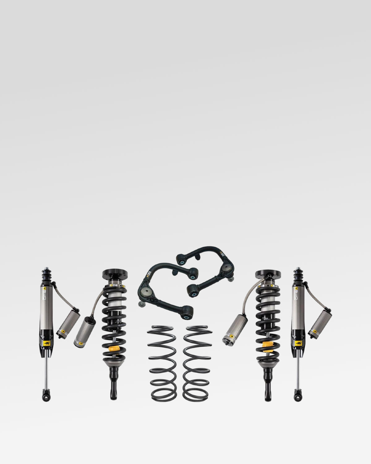 Old Man Emu BP-51 Suspension Kit with 3 in Front Lift, 2 in Rear Lift, 0–330 lb Front Load Rating, 0 lb Rear Load Rating, and Front Upper Control Arms for Land Cruiser 250 Series (2024–Present)