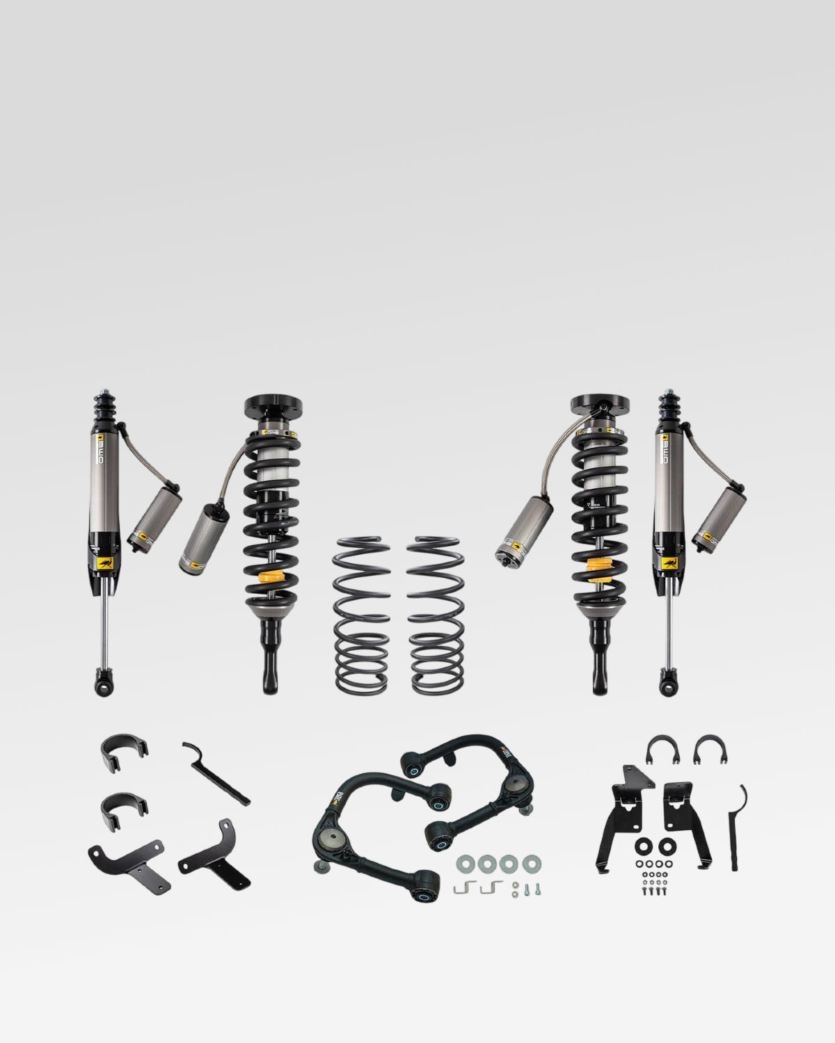 Old Man Emu BP-51 Suspension Kit with 3 in Front Lift, 2 in Rear Lift, 0–330 lb Front Load Rating, 0 lb Rear Load Rating, and Front Upper Control Arms for 4th-Gen Tacoma (2024–Present)