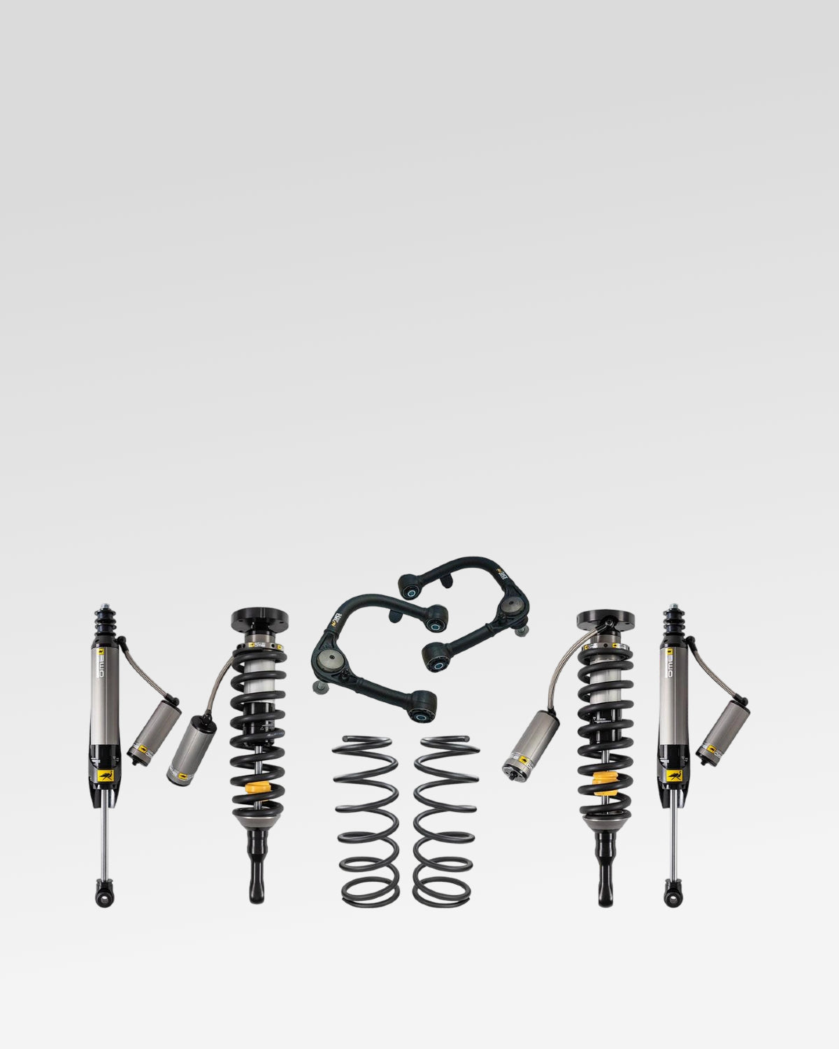Old Man Emu BP-51 Suspension Kit with 3 in Front Lift, 2 in Rear Lift, 0–330 lb Front Load Rating, 880 lb Rear Load Rating, and Front Upper Control Arms for 4th-Gen Tacoma (2024–Present)