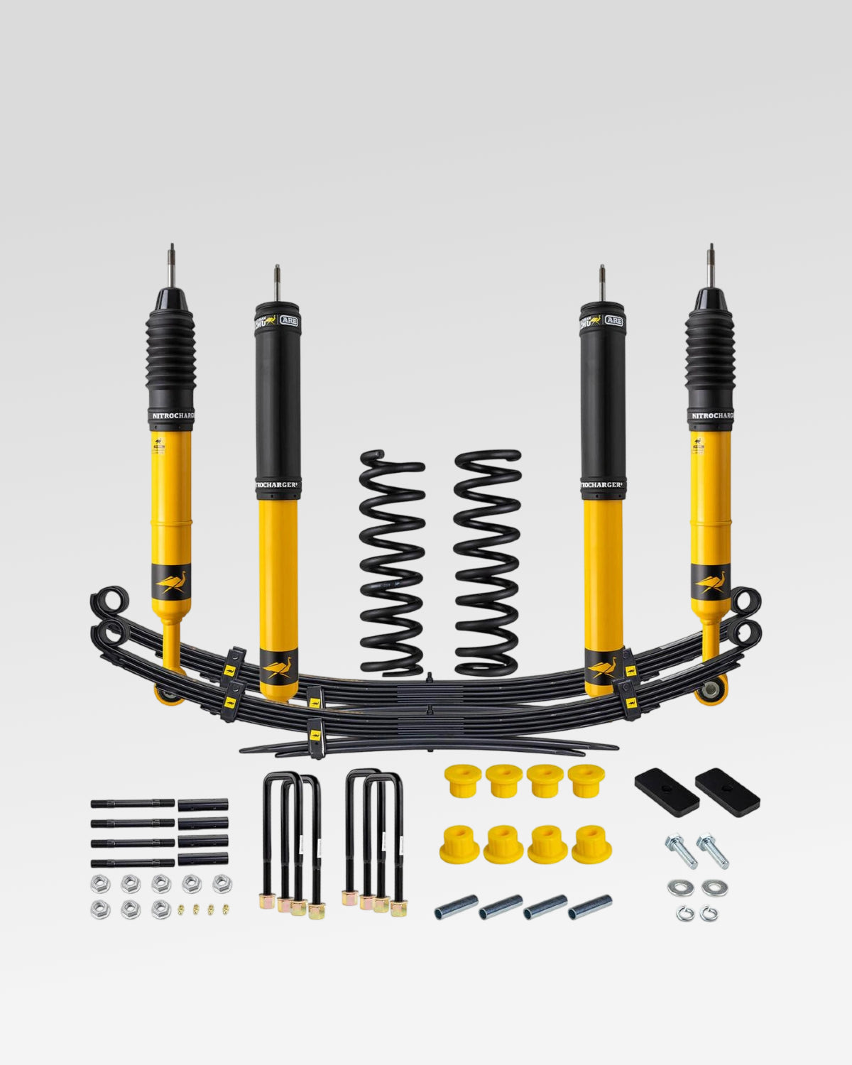 Old Man Emu Nitrocharger Plus Suspension Kit with 2 in Front Lift, 2 in Rear Lift, 0–330 lb Front Load Rating, and 660 lb Rear Load Rating for 2nd-Gen Tacoma (2005–2015)