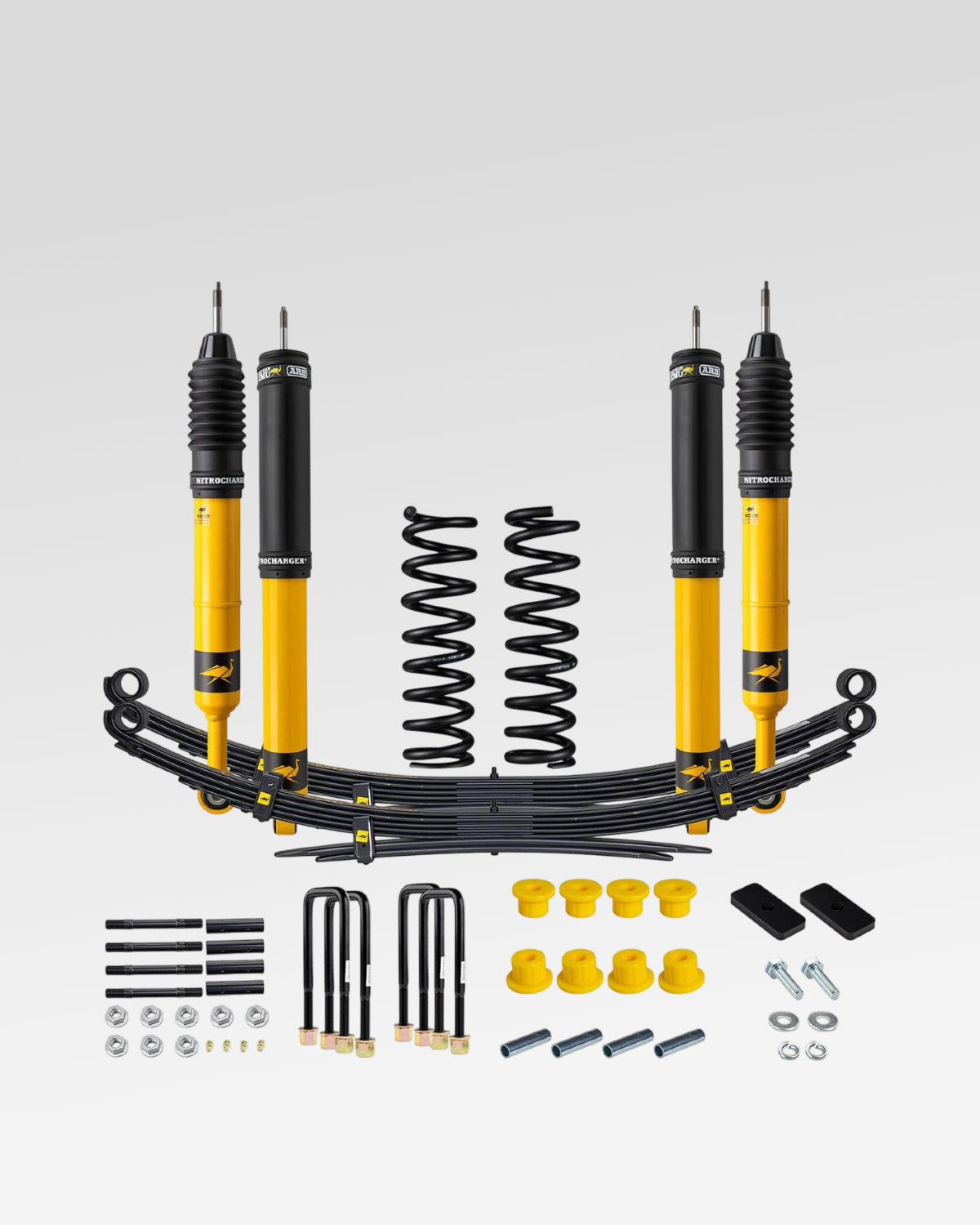 Old Man Emu Nitrocharger Plus Suspension Kit with 2 in Front Lift, 2 in Rear Lift, 220–330 lb Front Load Rating, and 600 lb Rear Load Rating for 3rd-Gen Tacoma (2016–2023)