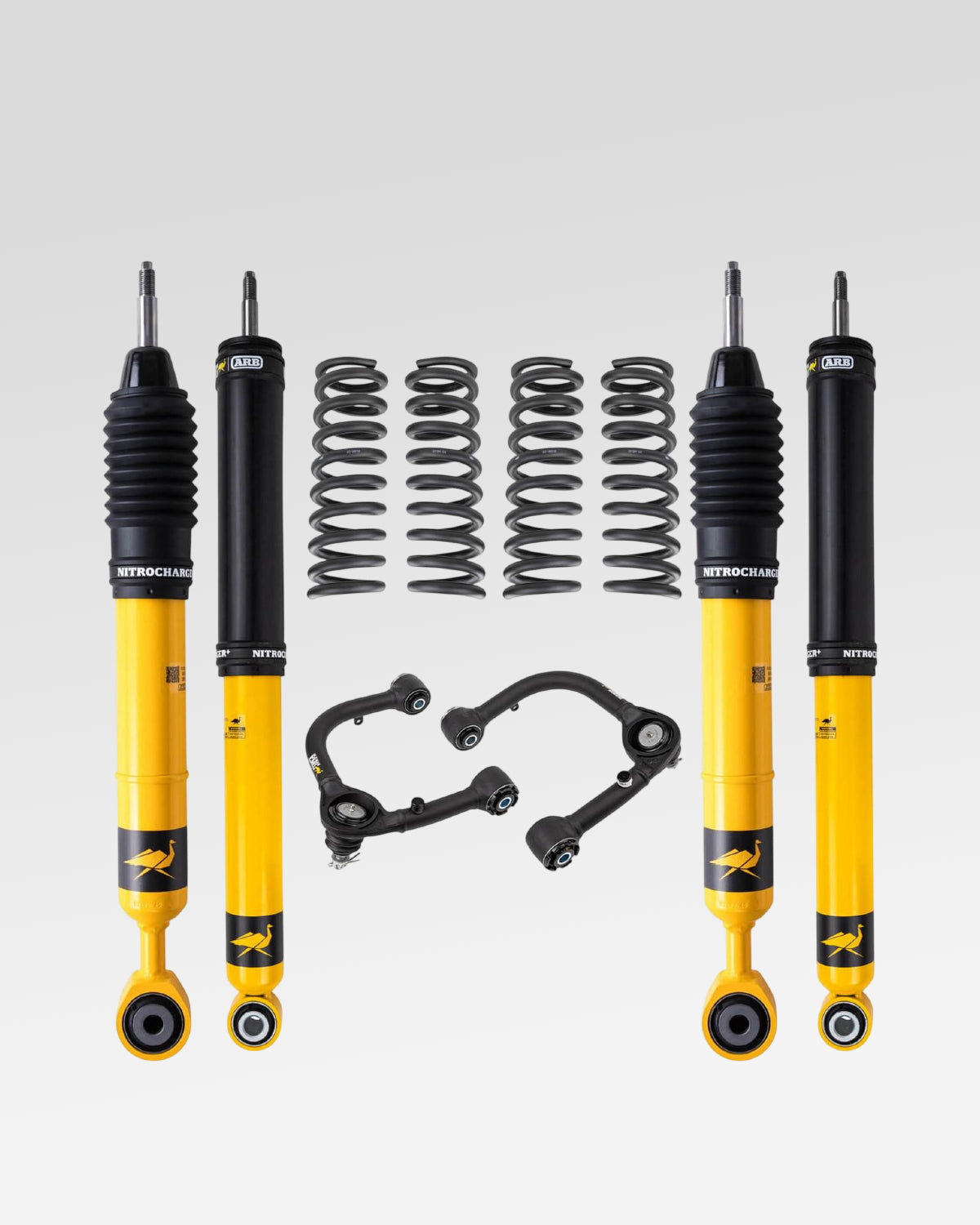 Old Man Emu Nitrocharger Plus Suspension Kit with 3 in Front Lift, 2 in Rear Lift, 0–330 lb Front Load Rating, 0 lb Rear Load Rating, and Front Upper Control Arms for 3rd-Gen Tundra (2022–Present)