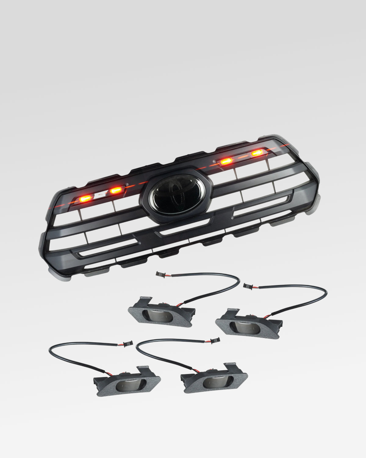 Oracle Lighting SR5 Grille LED Marker Lights with Amber Output and Smoke Black Lens for 3rd-Gen Tacoma (2016–2023) - Set of 4