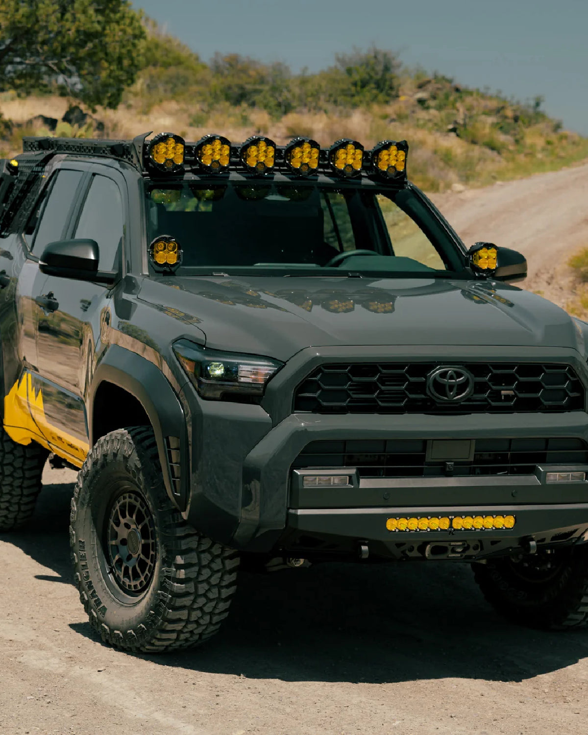 Rago Fabrication Roof Rack Baja Designs LP6 Light Pod Light Bar Mounting Bracket for 6th-Gen 4Runner (2025–Present)
