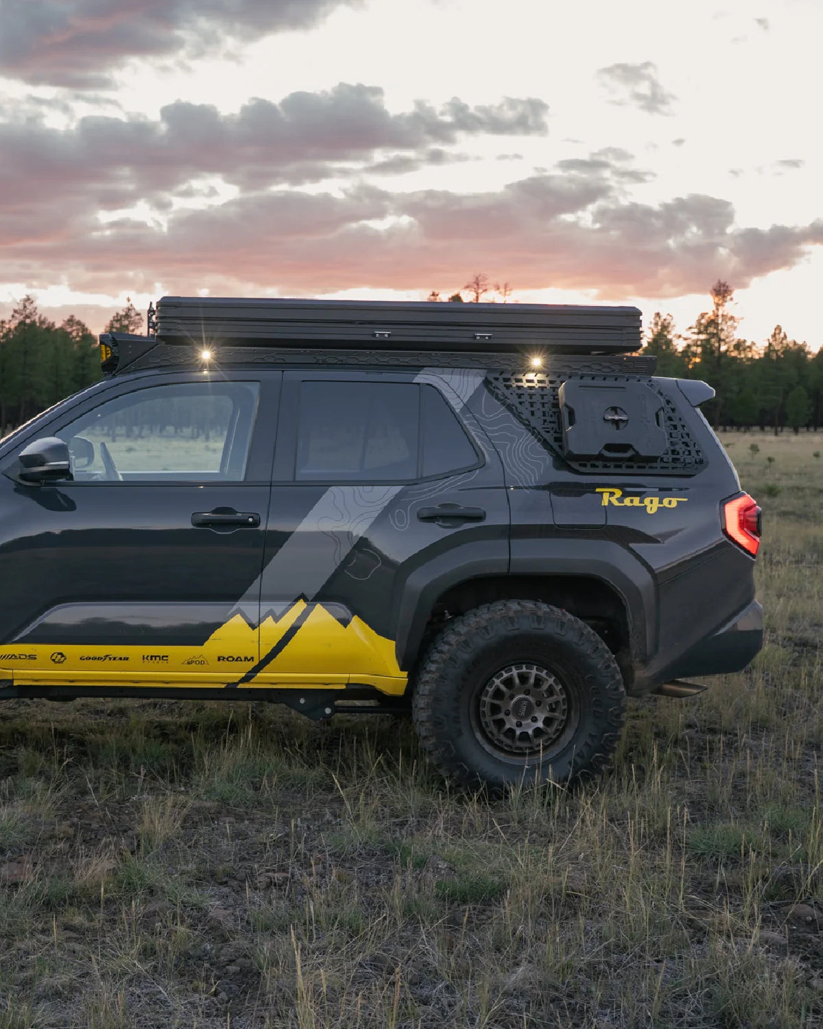 Rago Fabrication Roof Rack with 40 in Light Bar Cutout Front Fairing for 6th-Gen 4Runner (2025–Present)