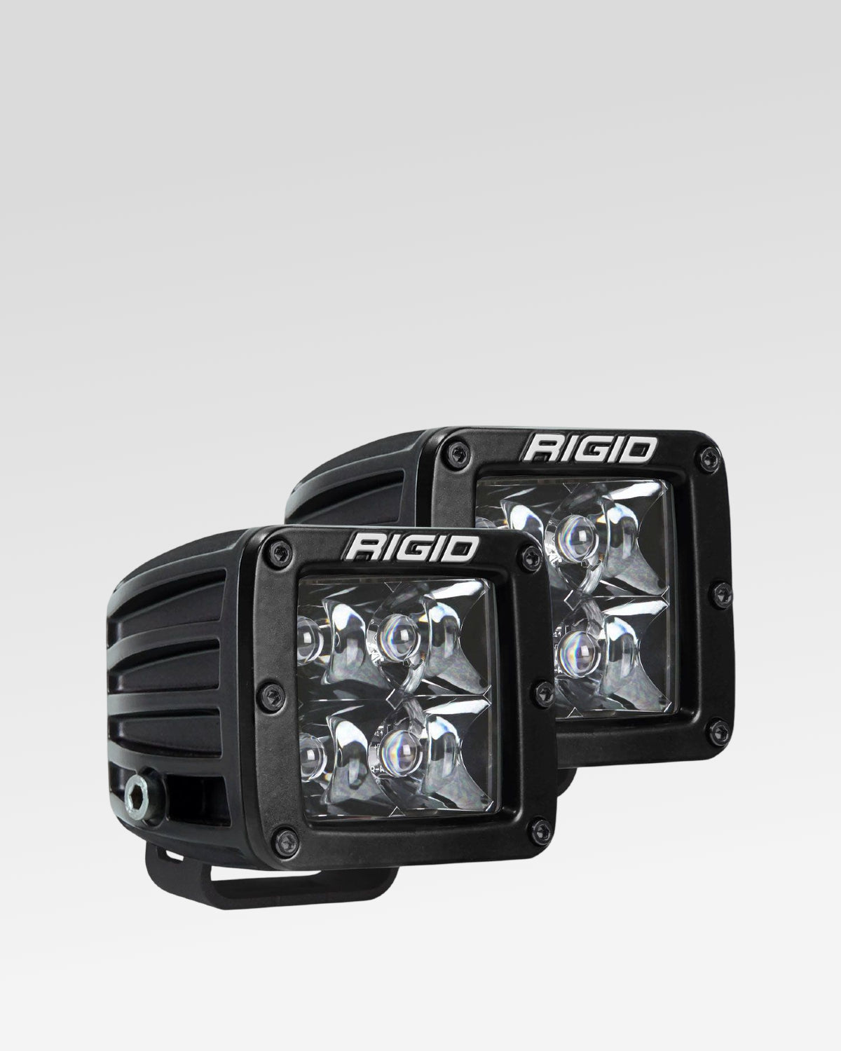 Rigid Industries D-Series Midnight LED Light Pods with Spot Beam Pattern and Clear Lens - Pair