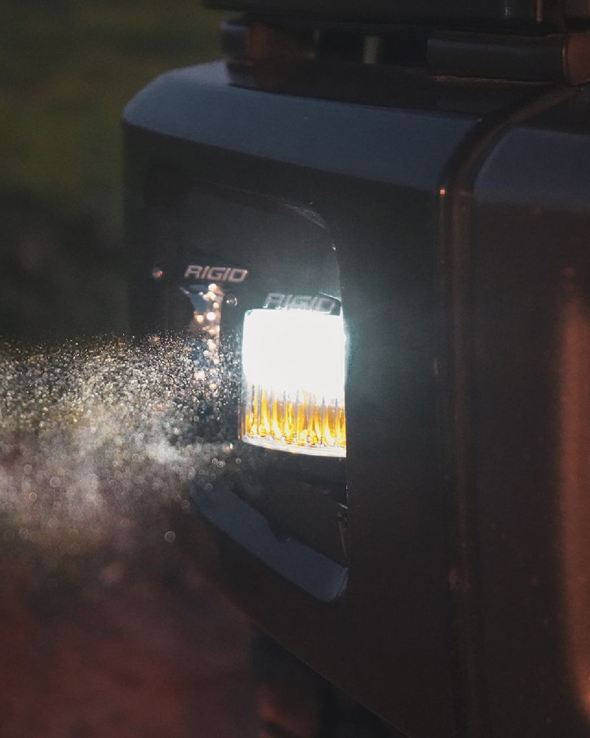 Rigid Industries D-Series Pro SAE LED Light Pods with Split Clear and Yellow SAE Fog Lens - Pair