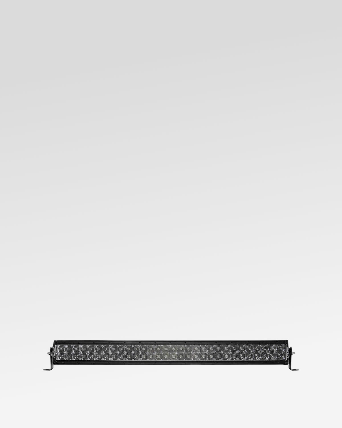 Black rectangular LED light bar on a white background