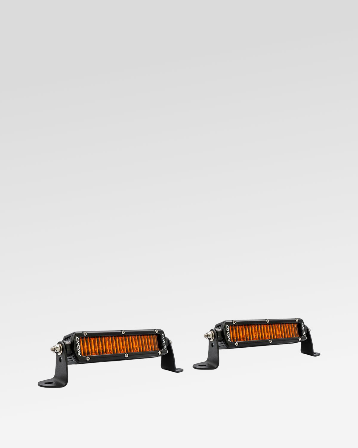Rigid Industries SR-Series SAE 6 in LED Light Bars with SAE Fog Beam Pattern and Amber Lens - Pair