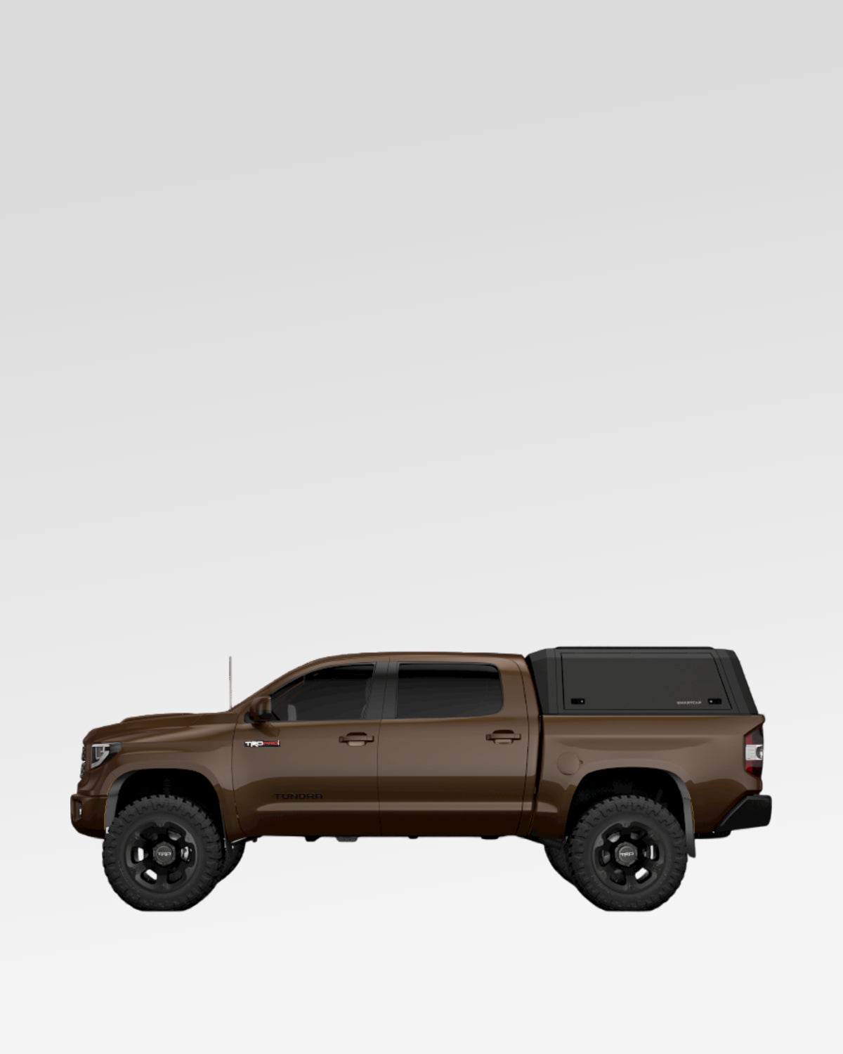 SmartCap Evo Adventure Truck Cap in Matte Black for Toyota Tundra with 5.5 ft Bed (2007–2021)