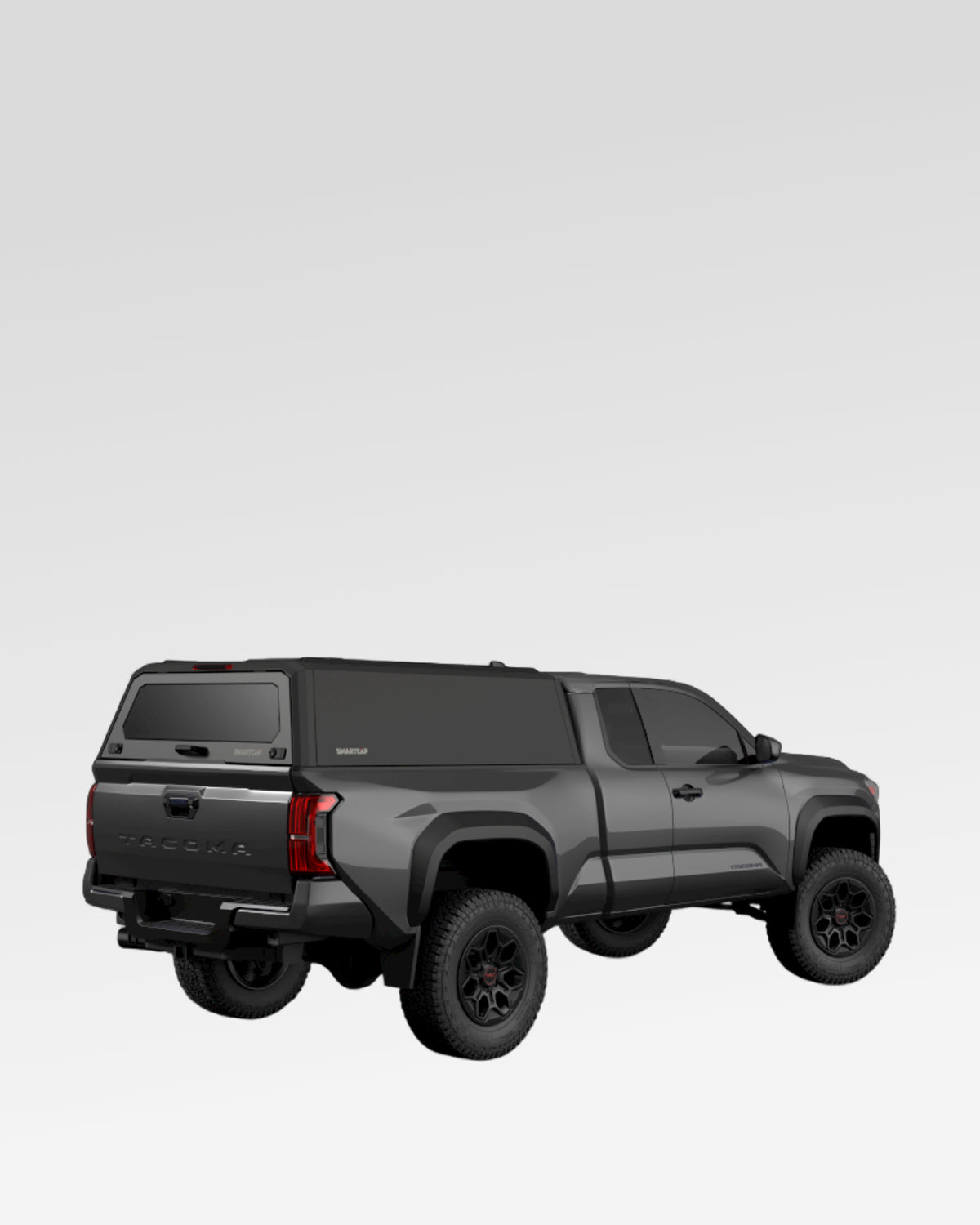 SmartCap Evo Hatchback Truck Cap in Matte Black for 4th-Gen Tacoma with 6 ft Bed (2024–Present)