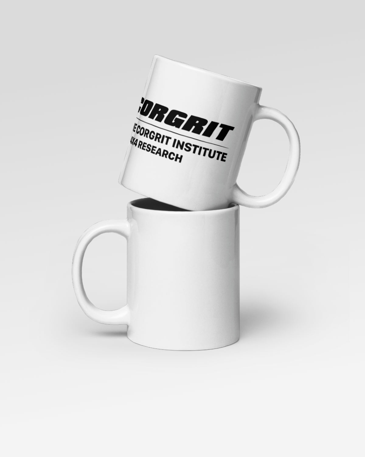 The Corgrit Institute of 4x4 Research Left-Handed Mug - White