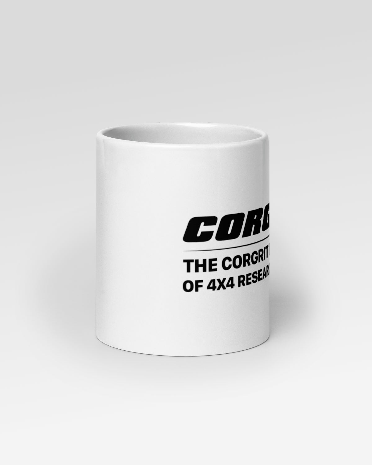 The Corgrit Institute of 4x4 Research Left-Handed Mug - White