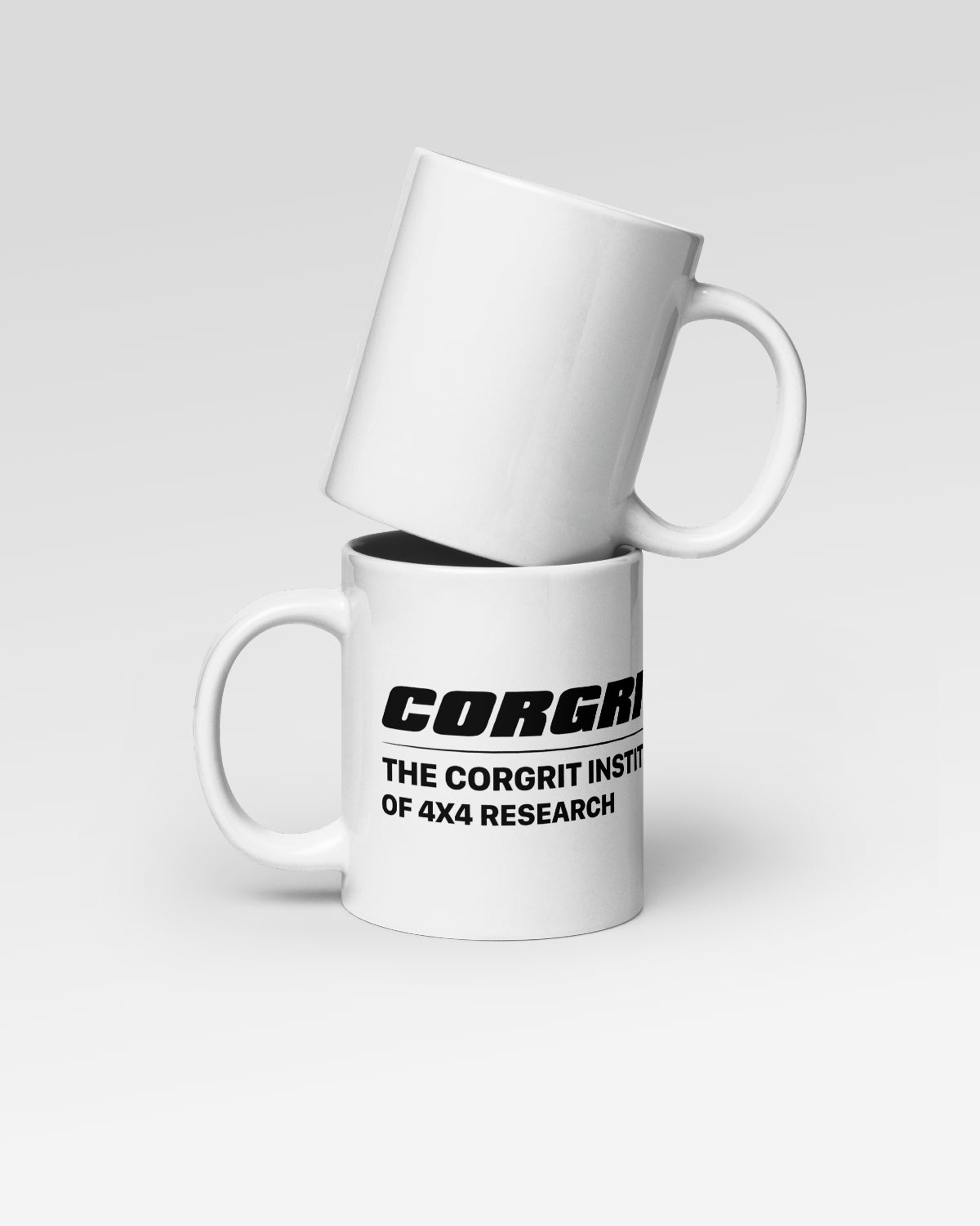 The Corgrit Institute of 4x4 Research Right-Handed Mug - White