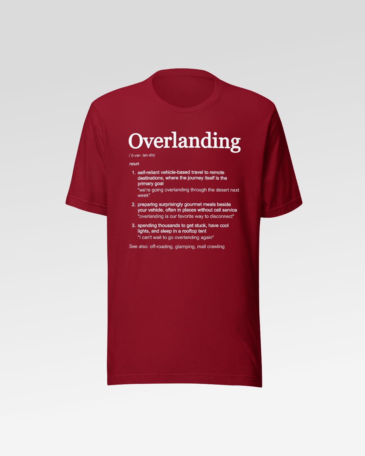 Trailgard Overlanding Definition T-Shirt - Cardinal