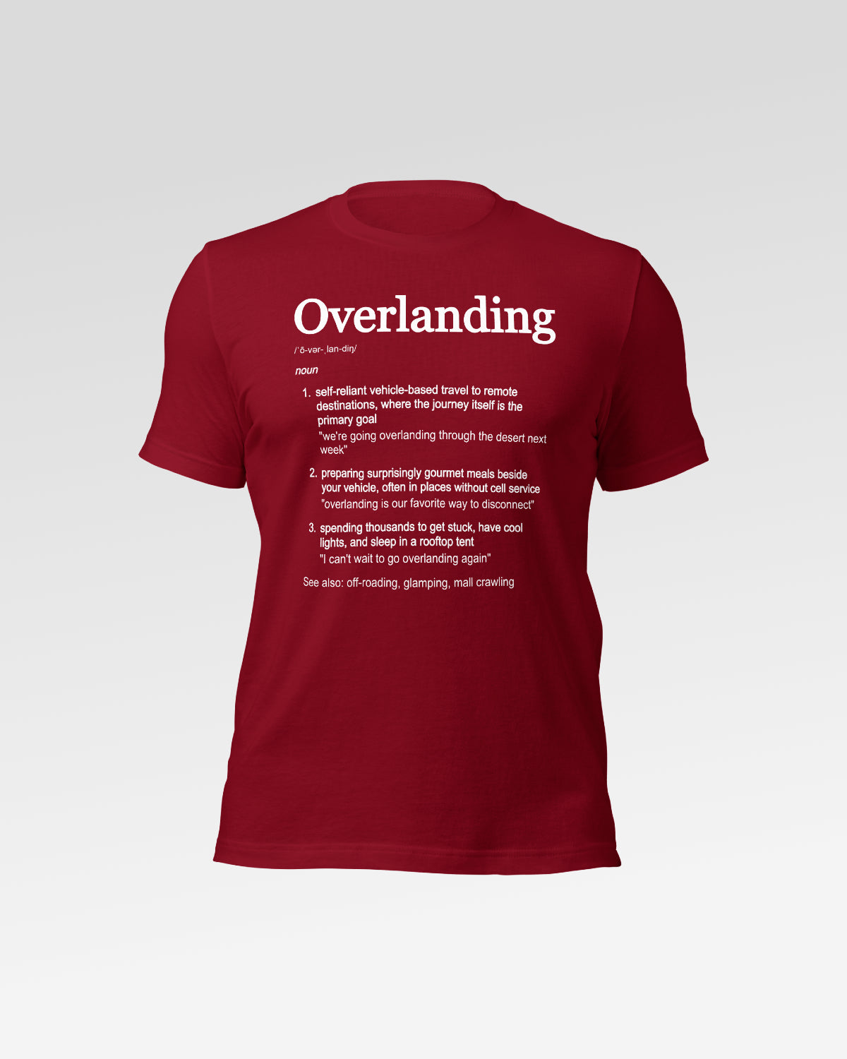 Trailgard Overlanding Definition T-Shirt - Cardinal
