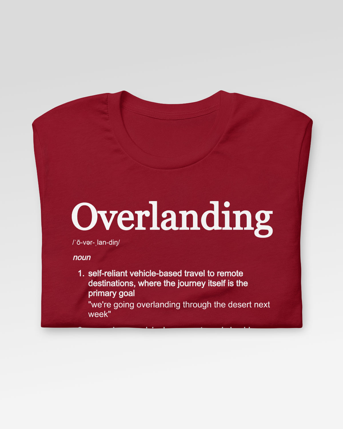 Trailgard Overlanding Definition T-Shirt - Cardinal
