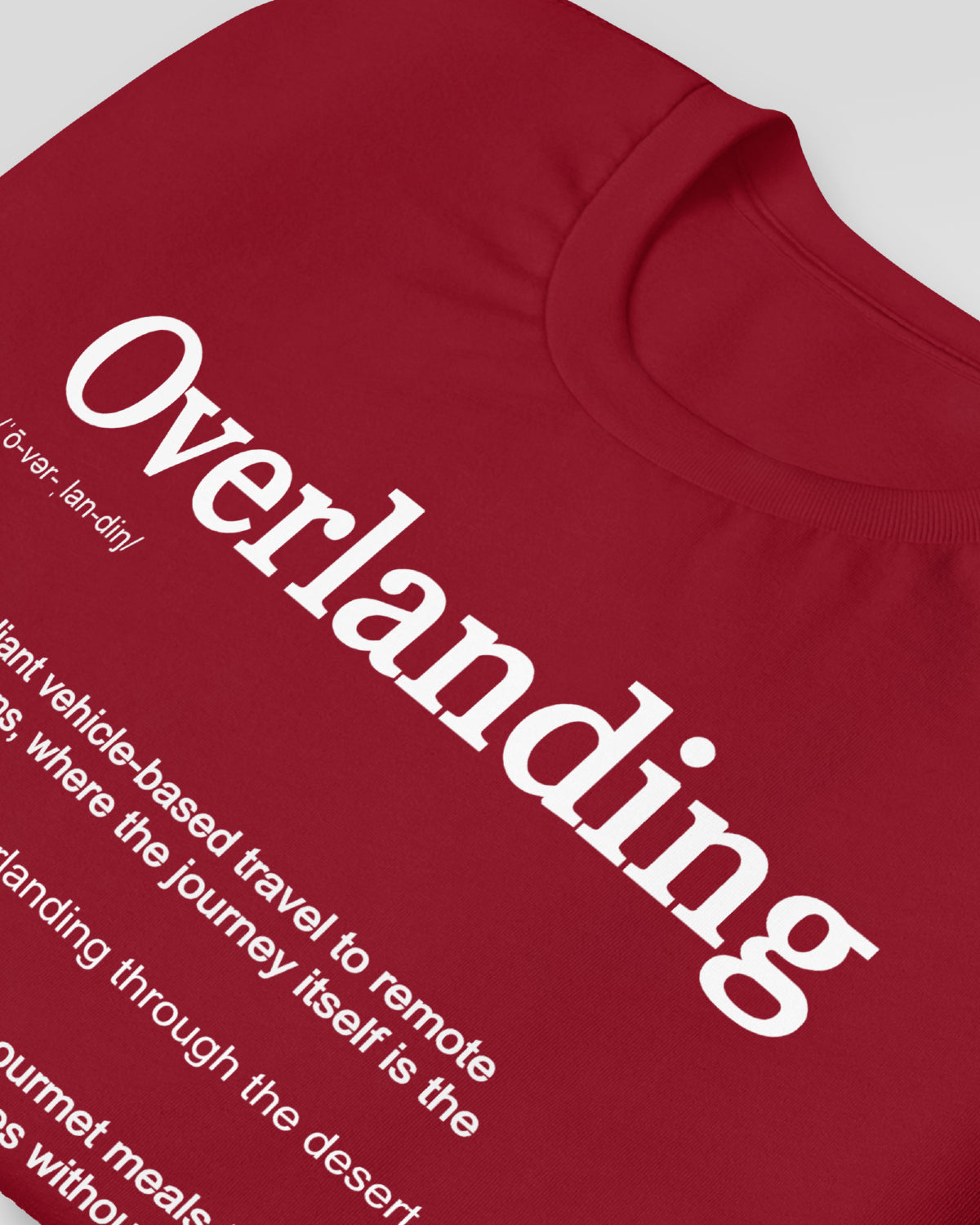 Trailgard Overlanding Definition T-Shirt - Cardinal