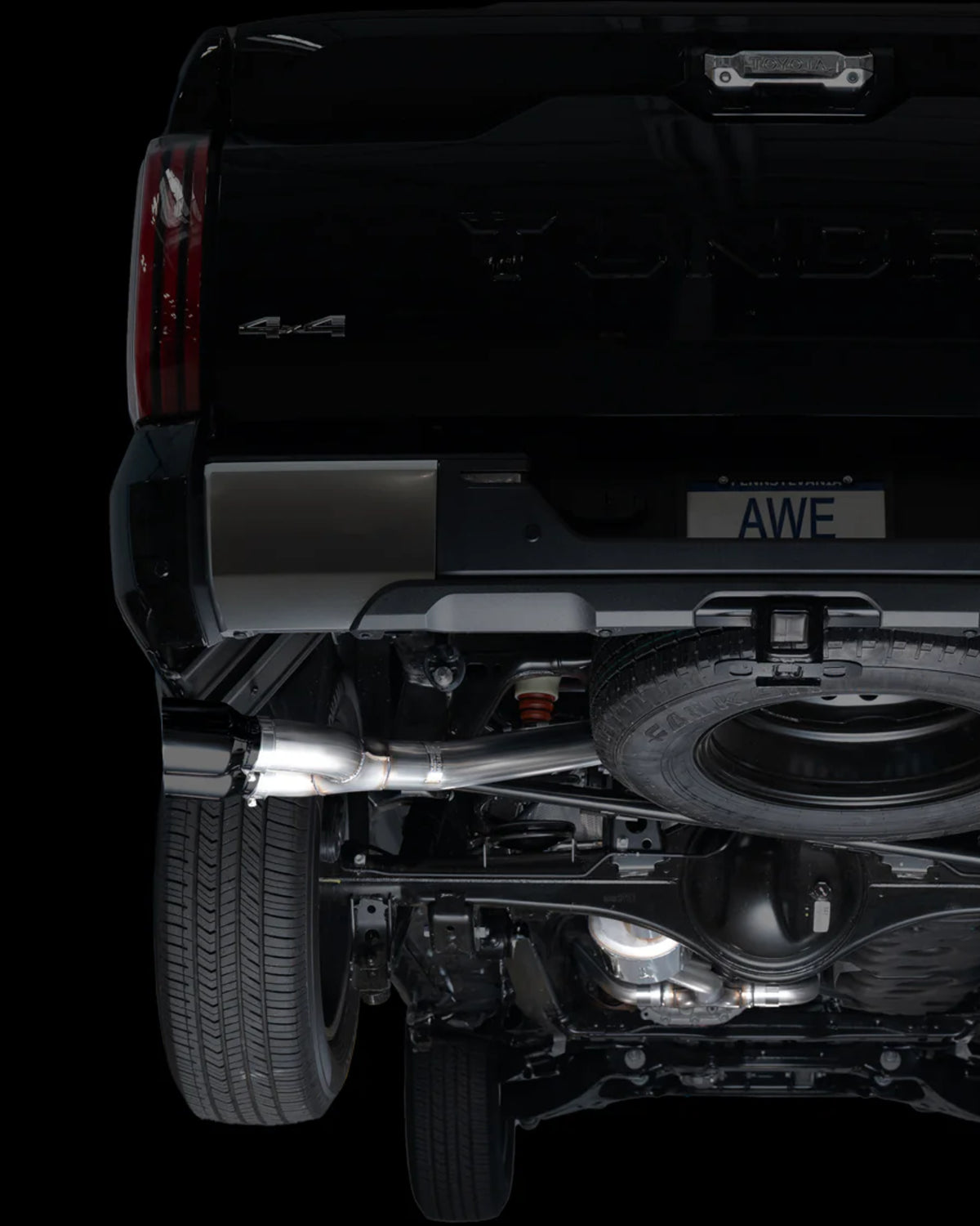 AWE 0FG 3 in Cat-Back Exhaust System with Dual Side Exits and Exhaust Tips in Diamond Black for 3rd-Gen Tundra (2022–Present)