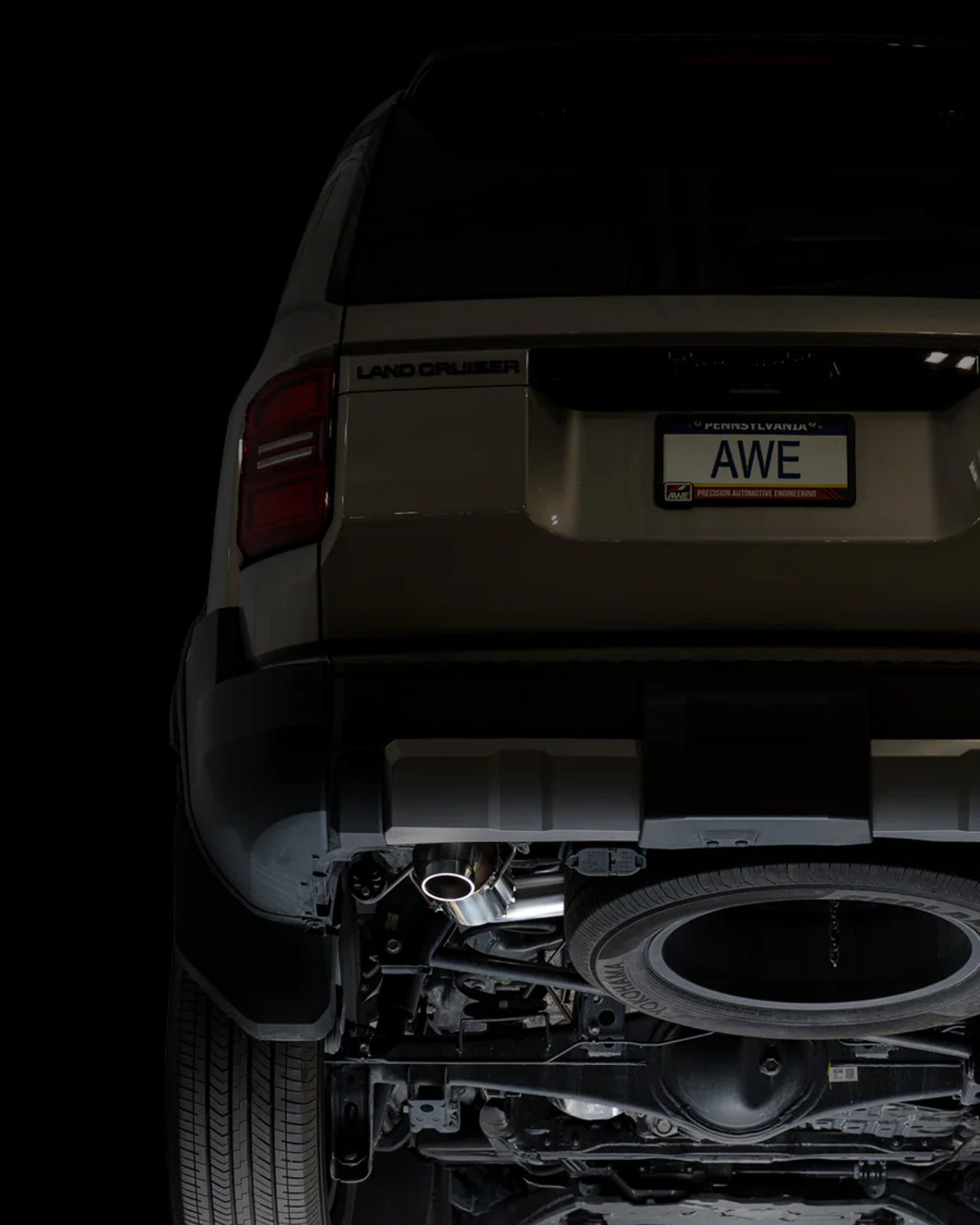 AWE 0FG 3 in Cat-Back Exhaust System with Single Rear Exit and BashGuard Exhaust Tip for Land Cruiser 250 Series (2025–Present)