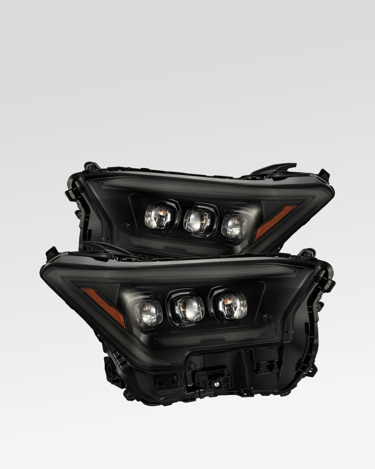 AlphaRex Nova-Series Sequential LED Projector Headlights with White/Amber DRL and Alpha-Black Housing for 4th-Gen Tacoma (2024–Present) - Pair