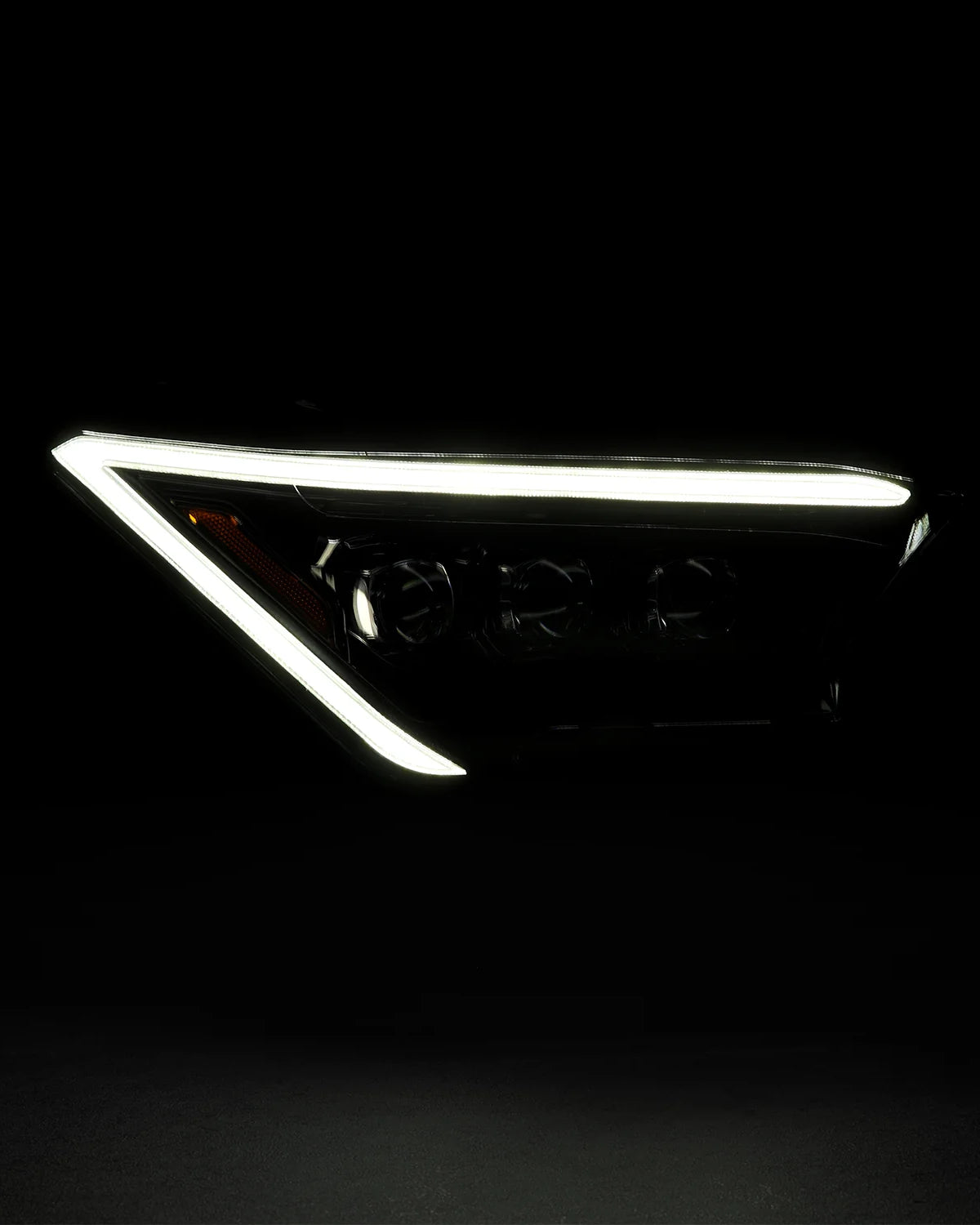 AlphaRex Nova-Series Sequential LED Projector Headlights with White/Amber DRL and Black Housing for 4th-Gen Tacoma (2024–Present) - Pair