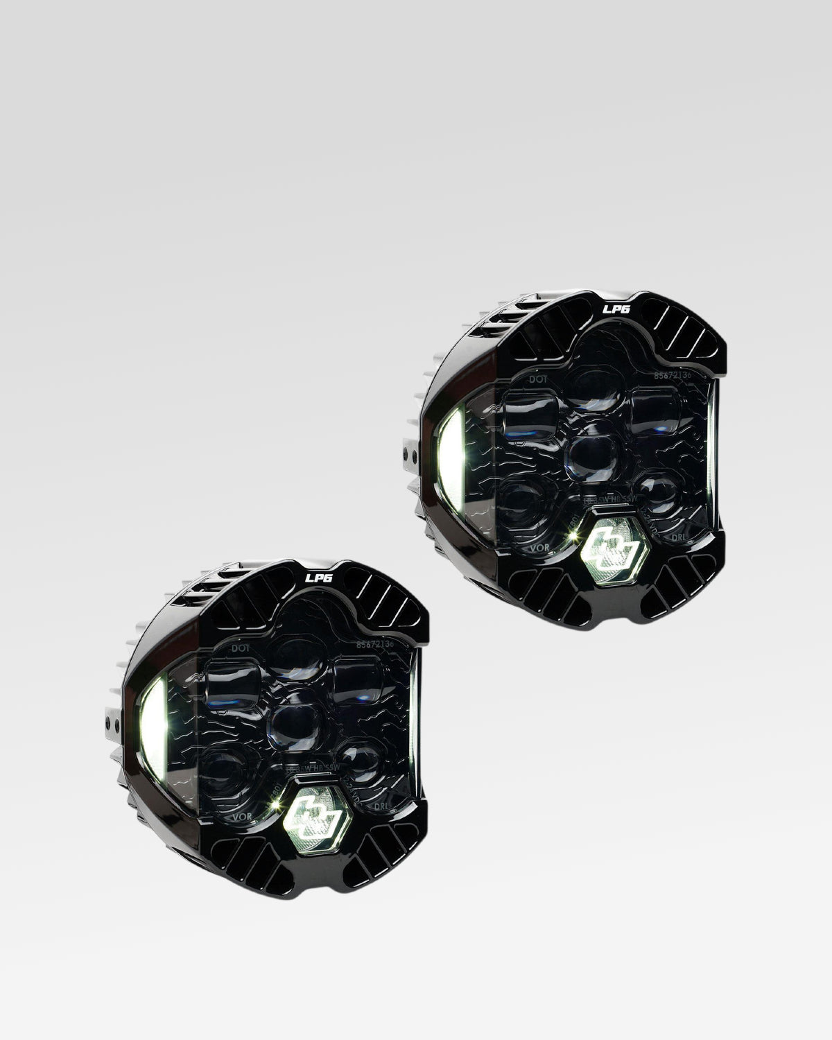 Baja Designs LP6 DOT LED Light Pods with Clear Lens and White DRL - Pair